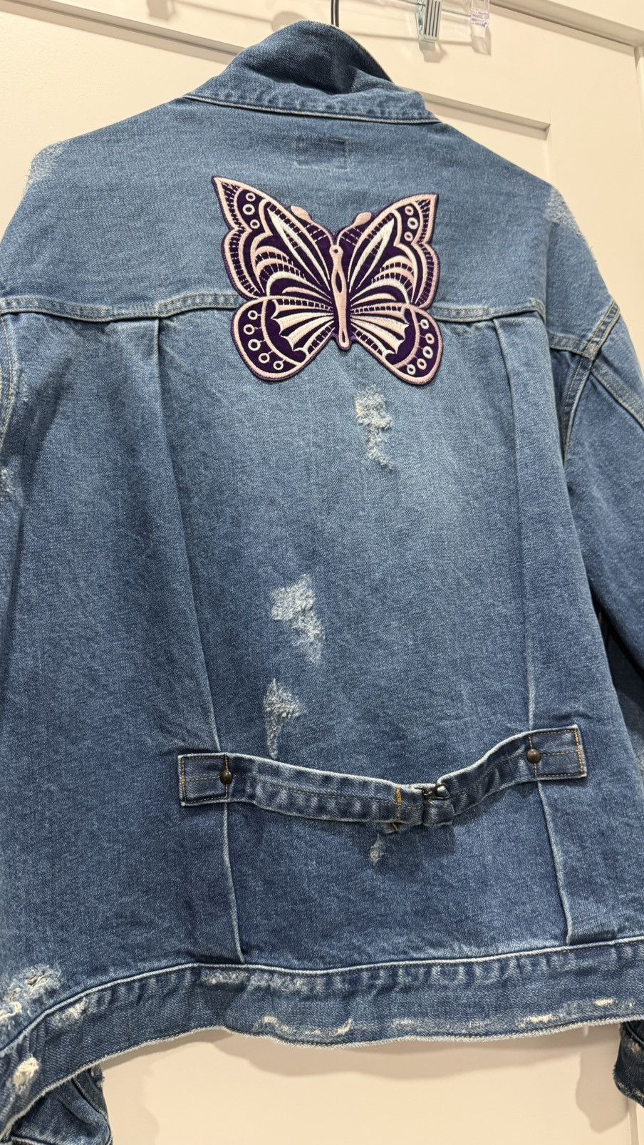 Needles NEEDLES “DENIM LOGO PATCHWORK TRUCKER JACKET” Size US L / EU 52-54 / 3 - 12 Thumbnail