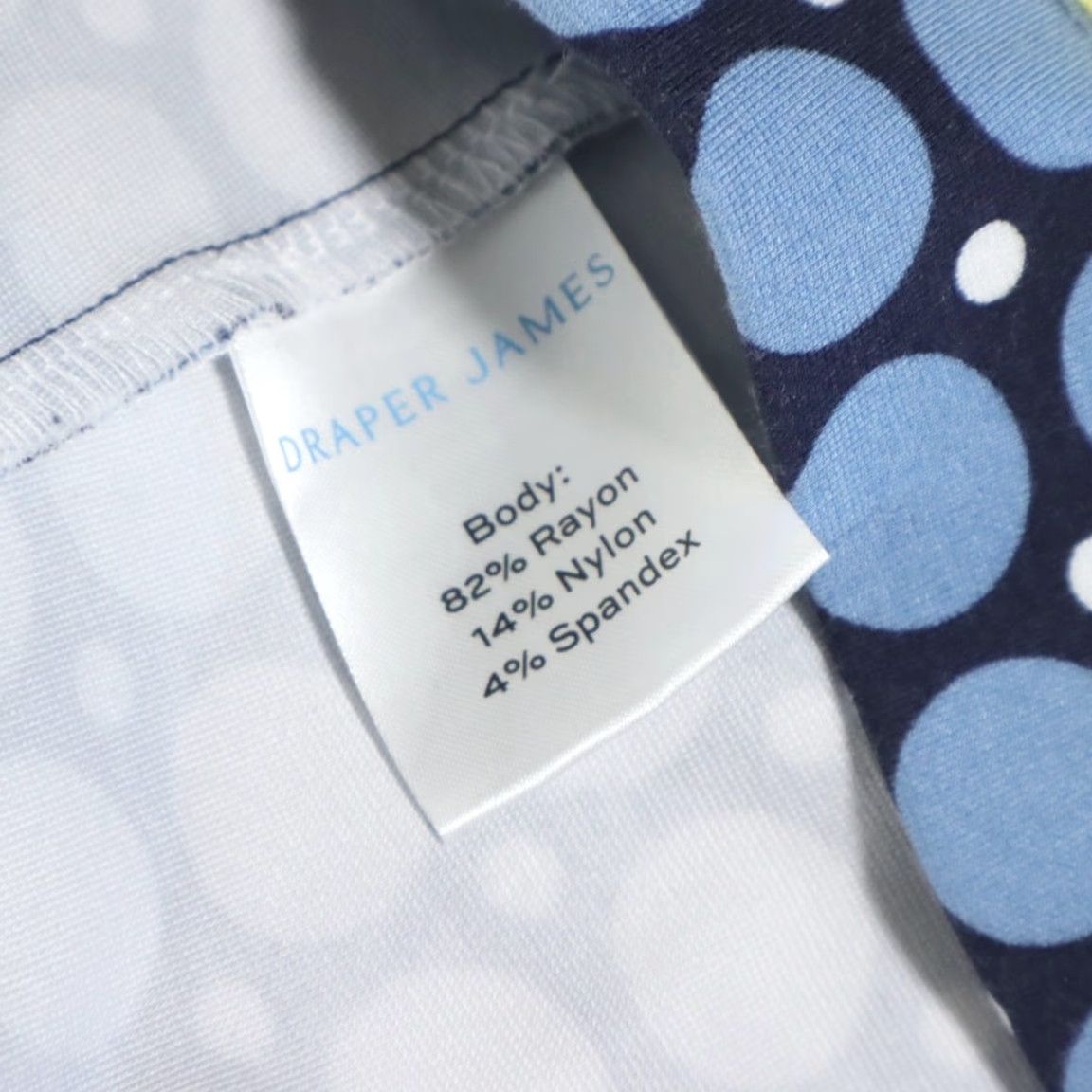 Vintage Draper James Persley Ponte Dotted 3/4 Sleeve Dress Blue Women's L - Shirt Dress Size L / US 10 / IT 46 - 8 Thumbnail