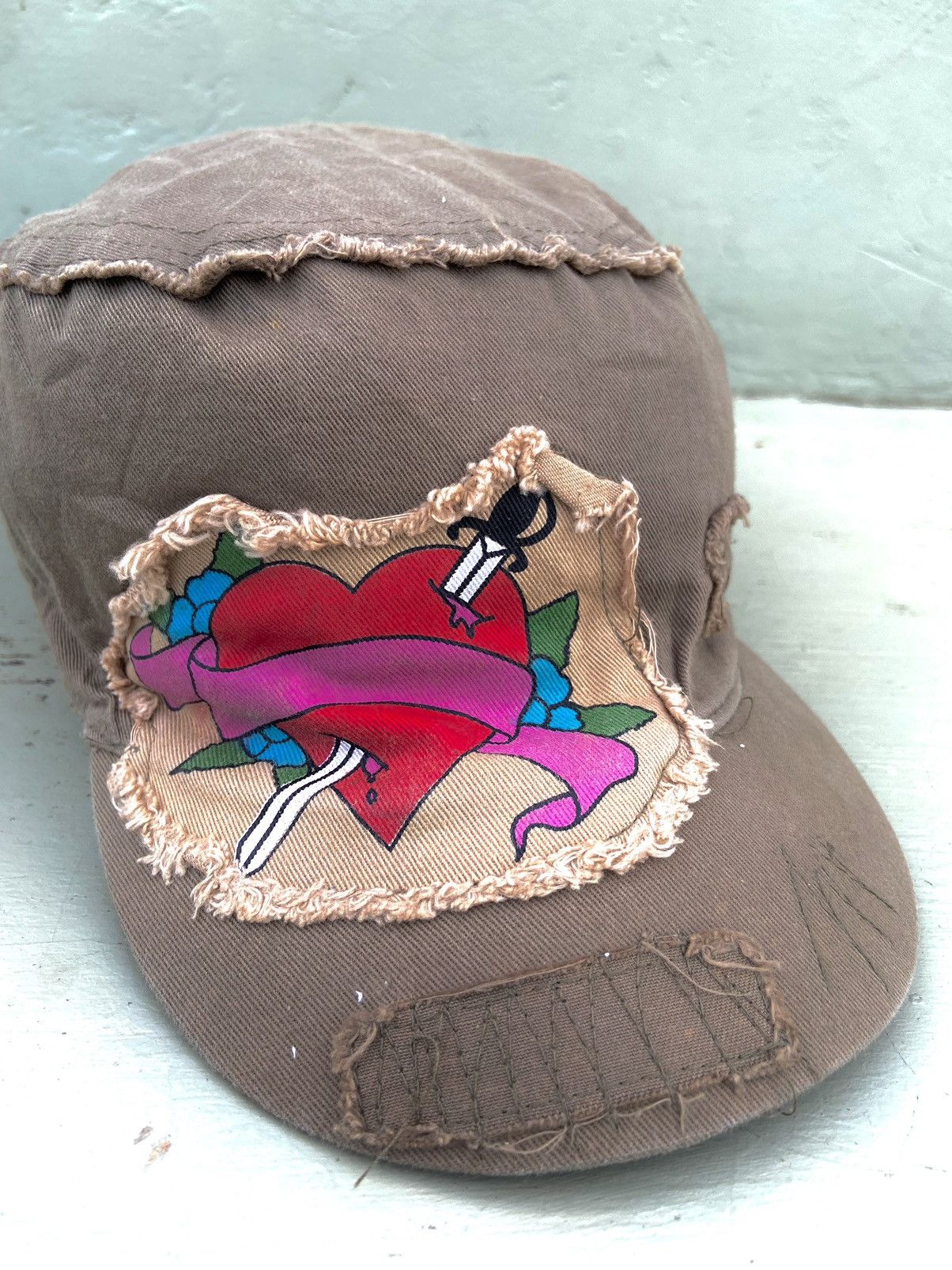 If Six Was Nine 2000s ditsetressed japanese style patrol hat Size ONE SIZE - 3 Thumbnail