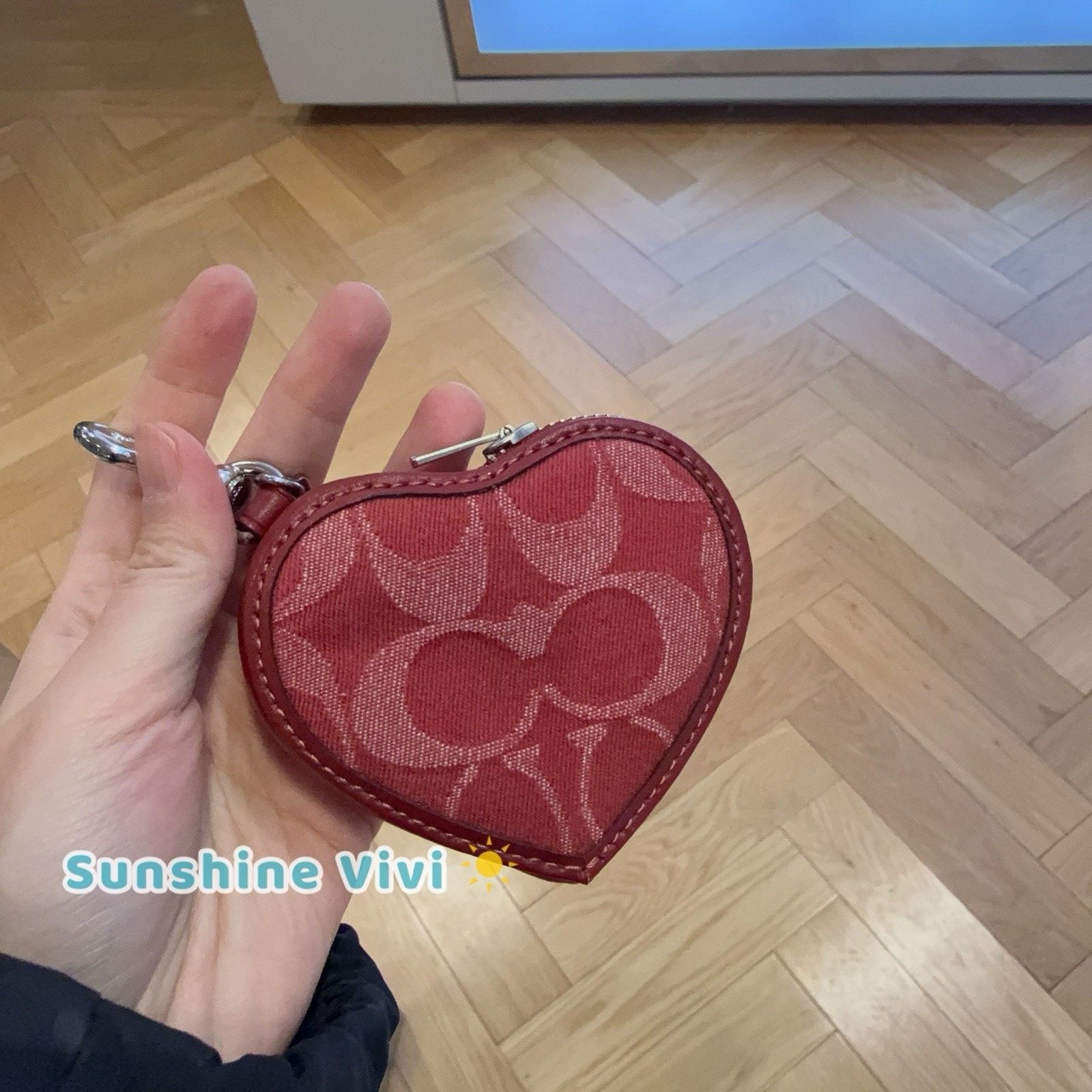 Coach NWT bundle Coach Heart Bag Charm CDC91 & CDE43 Teri True Red Size ONE SIZE - 2 Thumbnail
