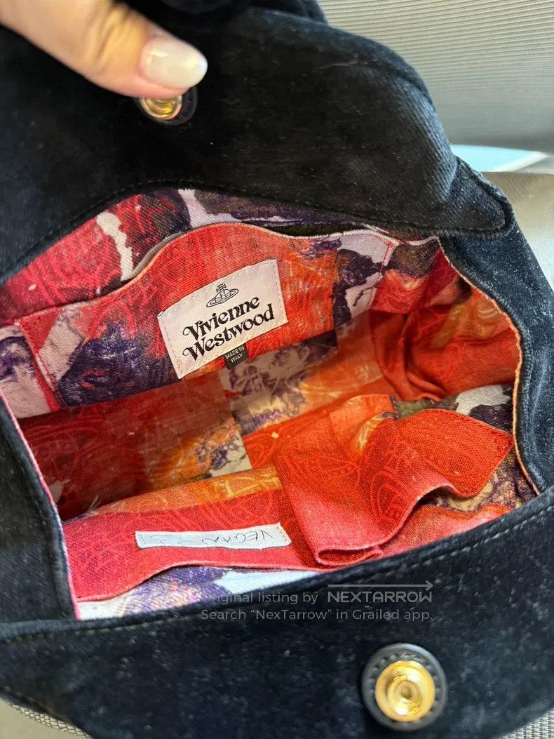 Vivienne Westwood Vivienne Westwood size os Black Velvet Bowling Bag, Large S Size ONE SIZE - 3 Thumbnail