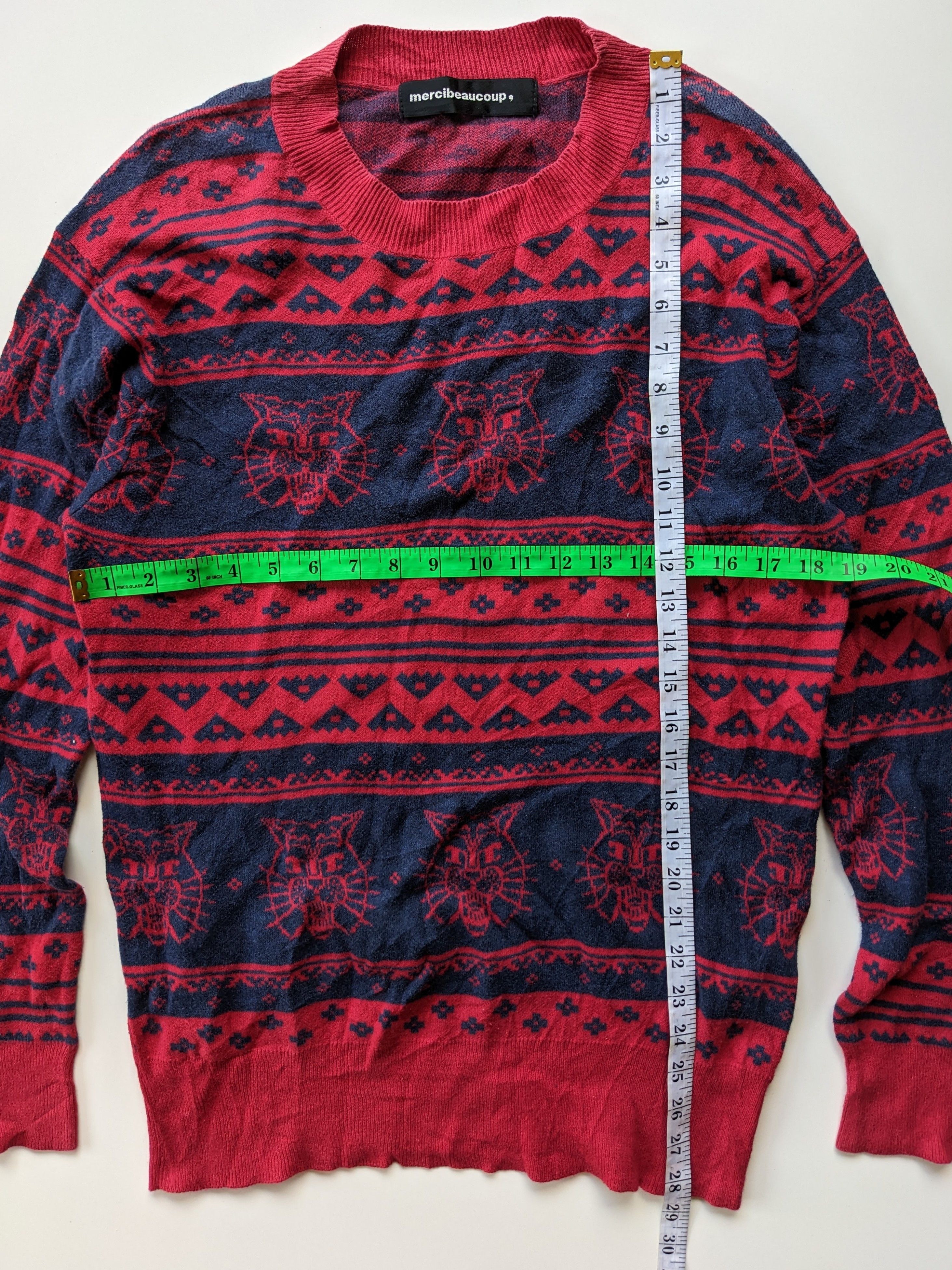 Issey Miyake Vintage mercibeaucoup jumper tiger motif Size US L / EU 52-54 / 3 - 6 Thumbnail