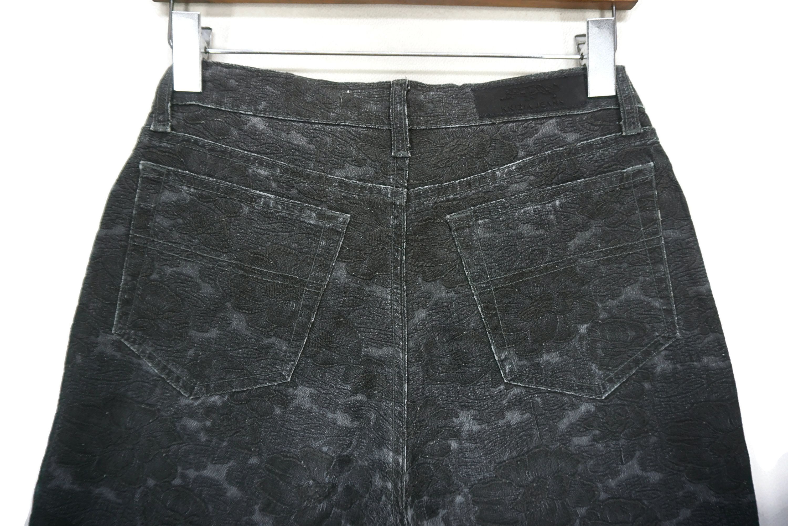 Designer Vintage Krizia Jeans Size W29xL29 Bootcut Floral Jacquard Size 29" - 8 Thumbnail