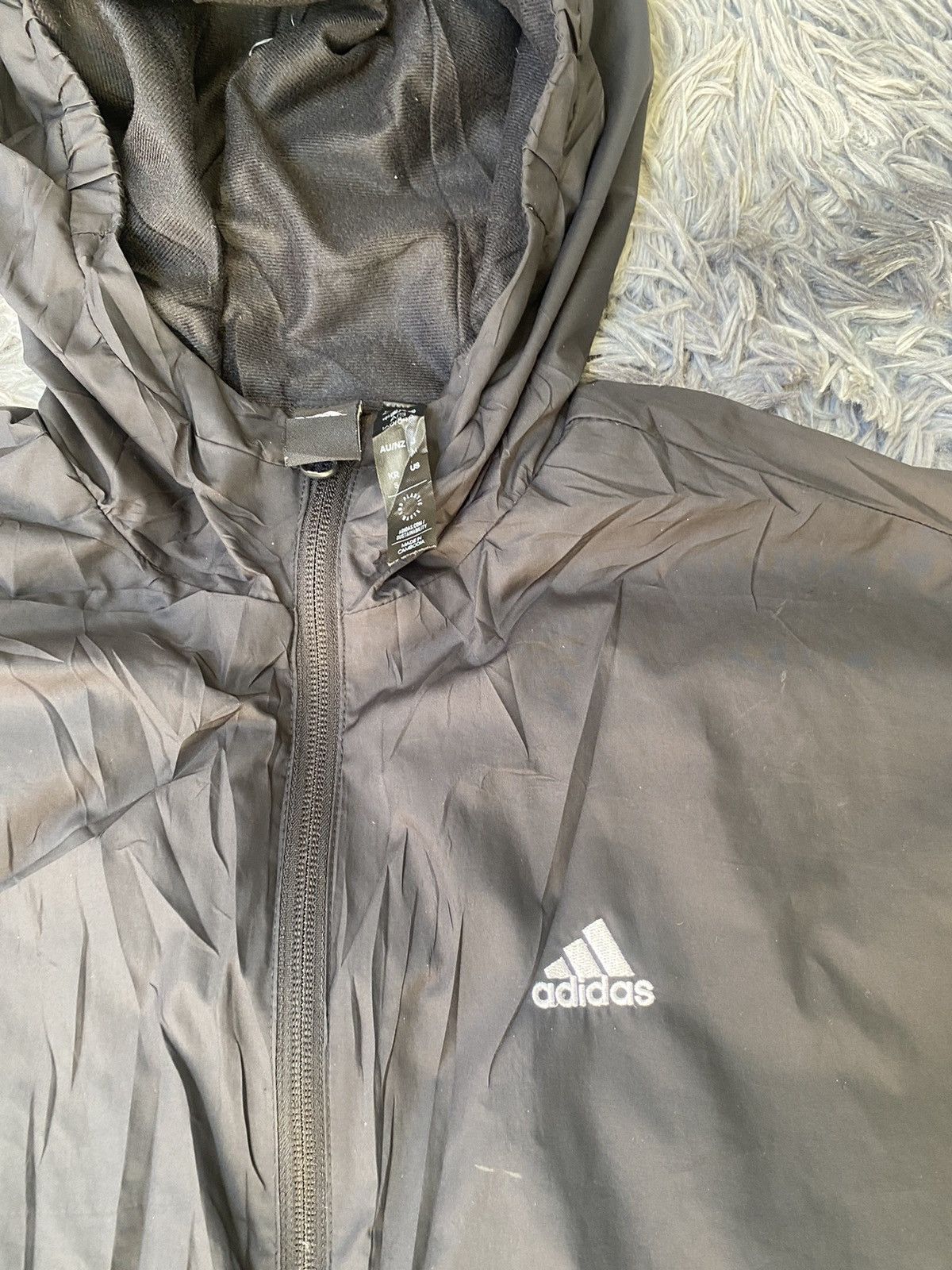 Adidas × Vintage Adidas windbreaker Hoodies Left logo 🚀 Size US L / EU 52-54 / 3 - 7 Thumbnail