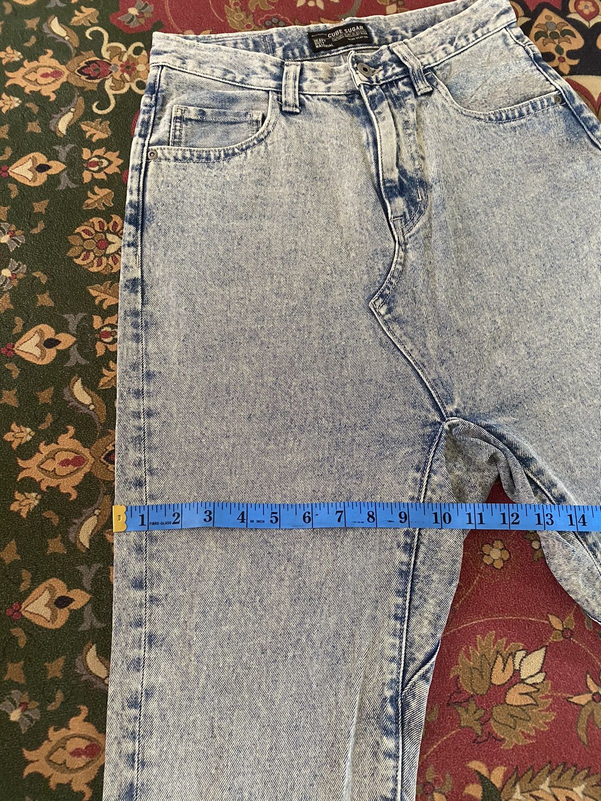 Japanese Brand × Vintage Vintage Cube Sugar Acid Wash Workwear Denim Pant Size US 29 - 17 Thumbnail