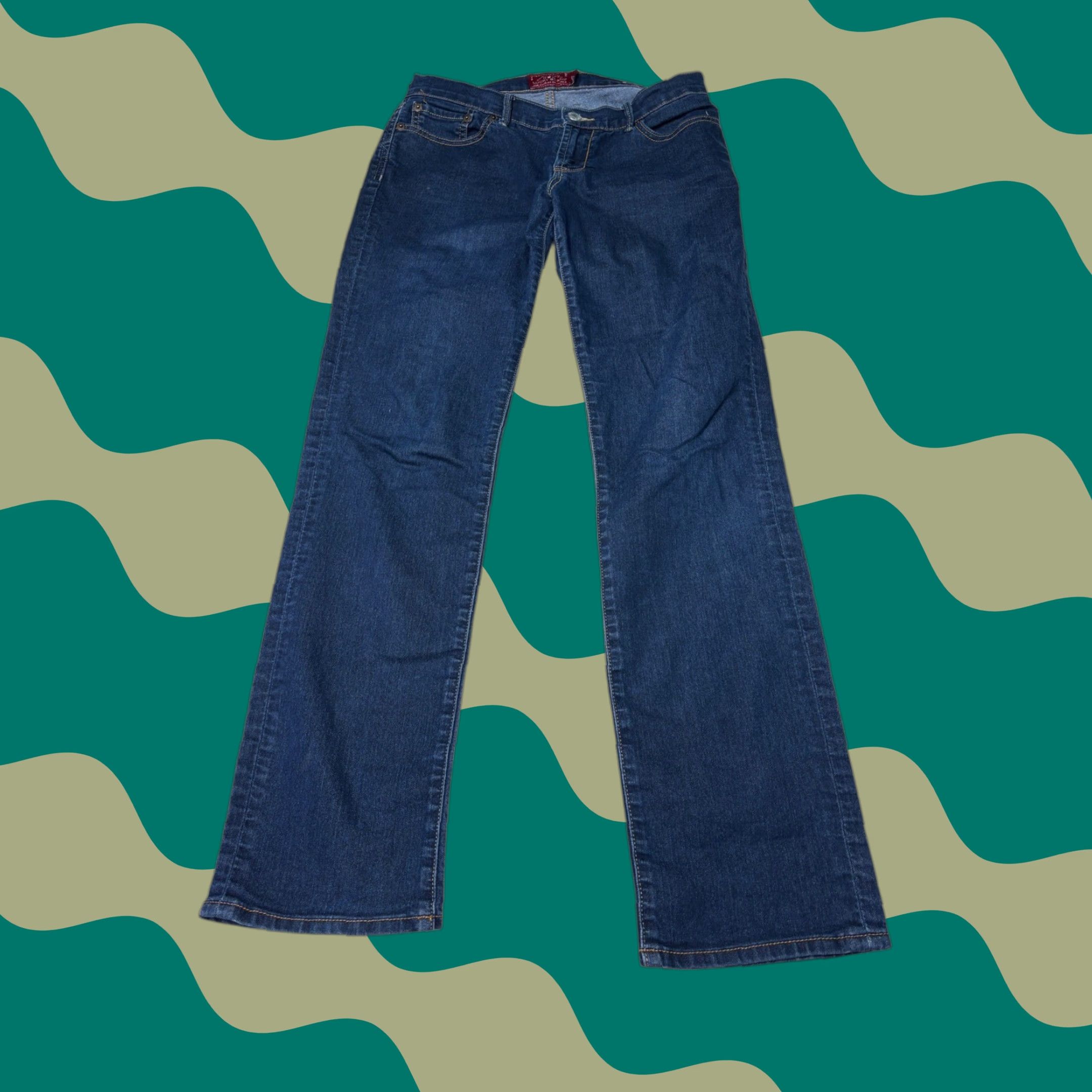 Lucky Brand Lucky Brand Sweet Straight Jeans Dark Wash 4/27 W30 L29 Women 5-Pocket Denim Straight Leg Jeans Size 27" / US 4 / IT 40 - 1 Thumbnail