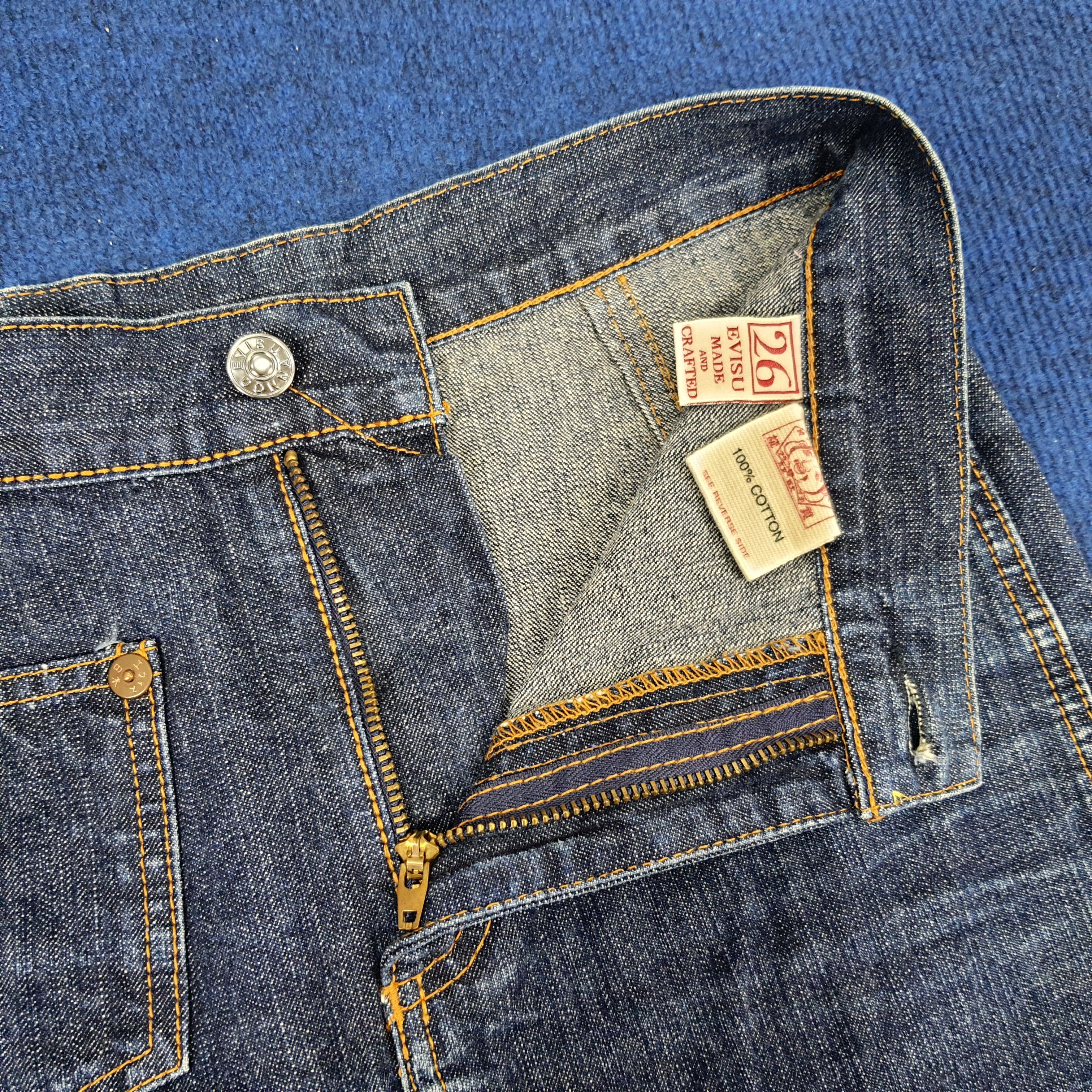 Evisu × Japanese Brand × Vintage Vintage Evisu Donna Japan Custom Daicock Midi Denim Skirt Size 25" / US 0 / IT 36 - 6 Thumbnail