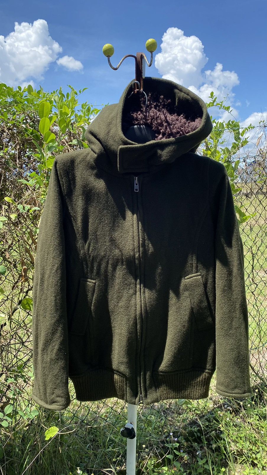 Issey Miyake Rare Issey Miyake Sunao Kuwahara Green Wool Hooded Jacket M Size US M / EU 48-50 / 2 - 1 Thumbnail
