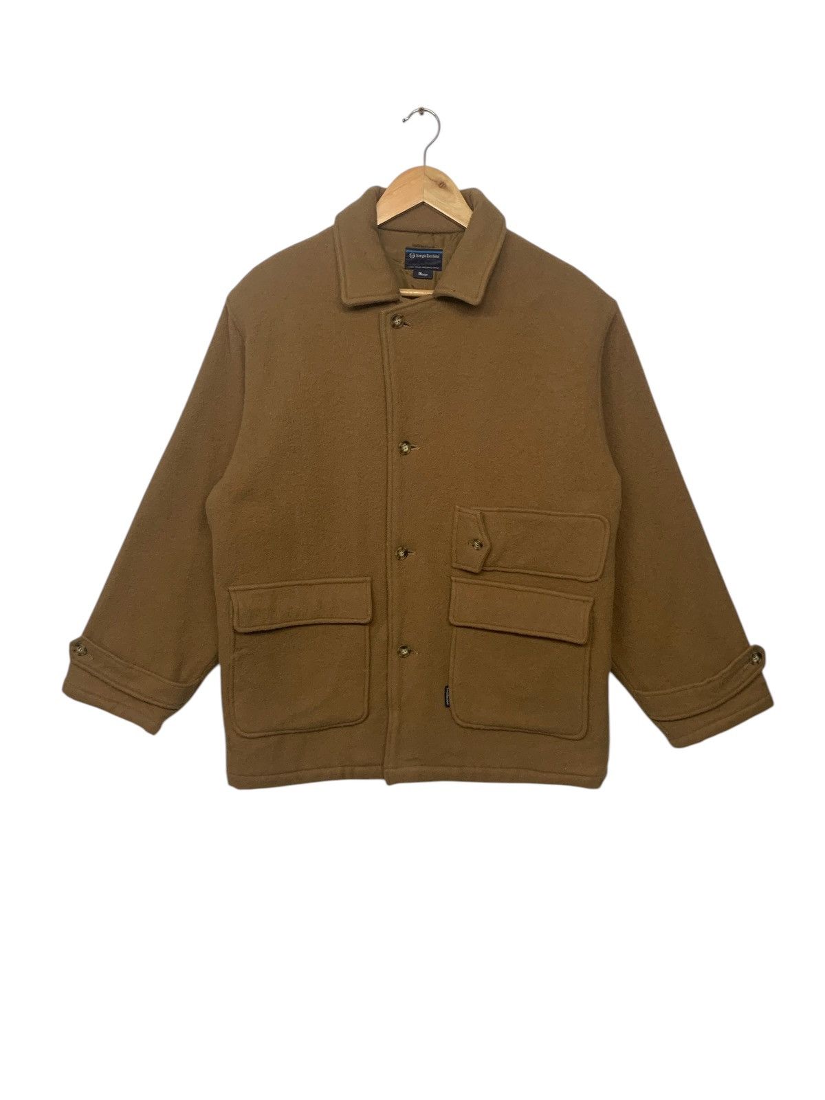 Sergio Tacchini × Vintage Vintage 90's Sergio Tacchini Full Button Down Wool Jacket Size US L / EU 52-54 / 3 - 1 Thumbnail