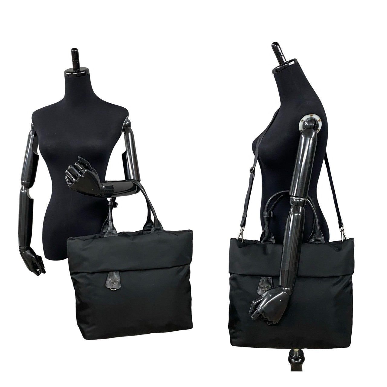 Prada Prada Shoulder Bag Black Nylon Size ONE SIZE - 1 Thumbnail