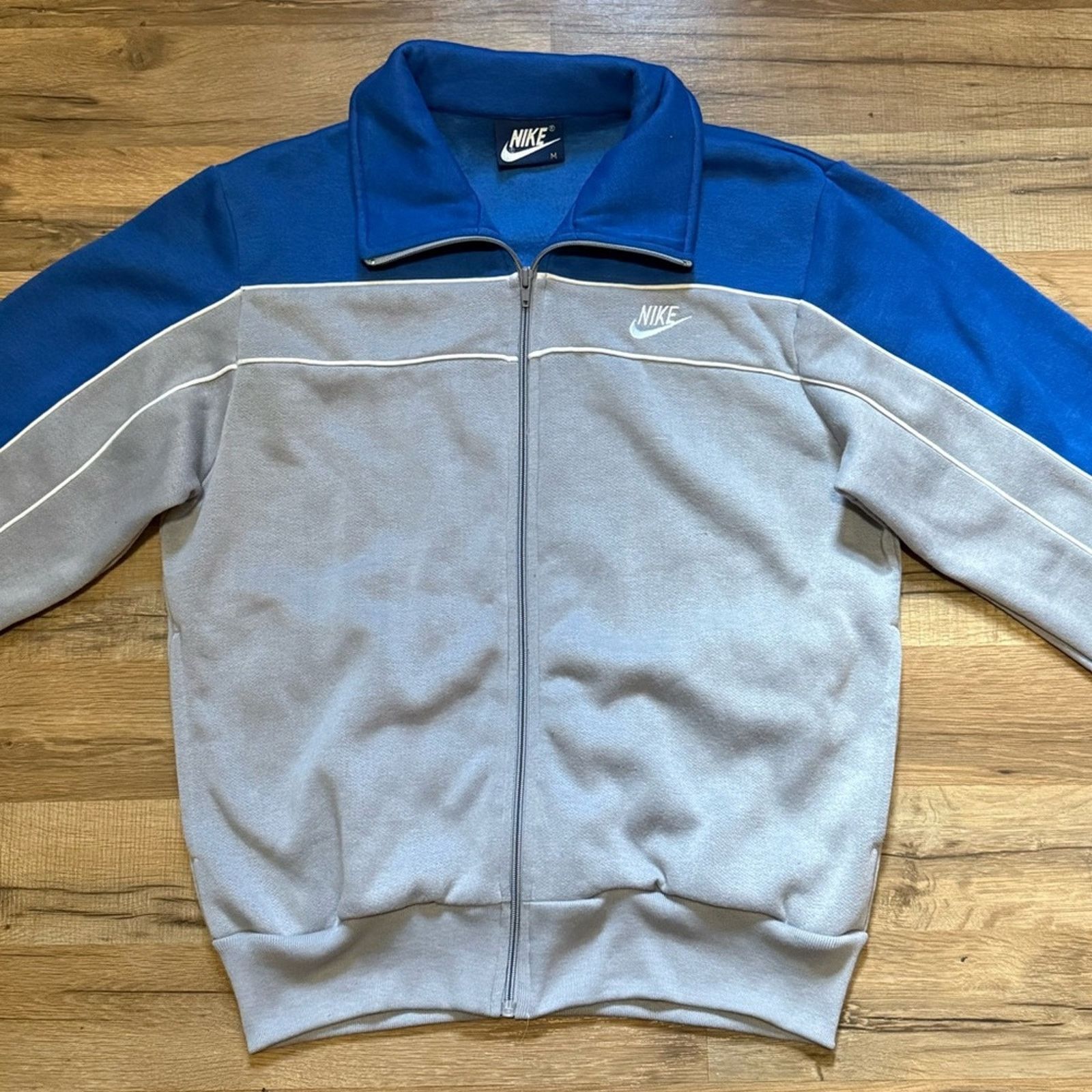 Nike 80s Nike Zip Up Sweatshirt Size US M / EU 48-50 / 2 - 2 Thumbnail