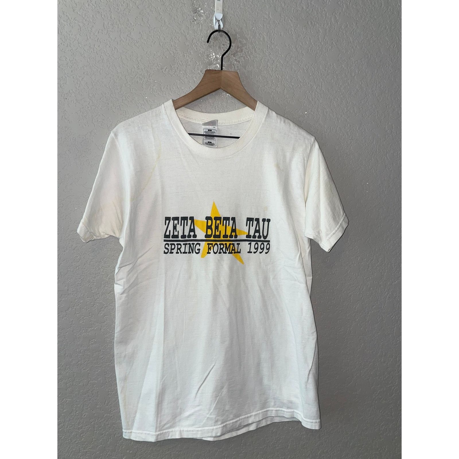 Fruit Of The Loom Vintage College Shirt Zeta Beta Tau Spring Formal Dance 90s Size US M / EU 48-50 / 2 - 1 Thumbnail