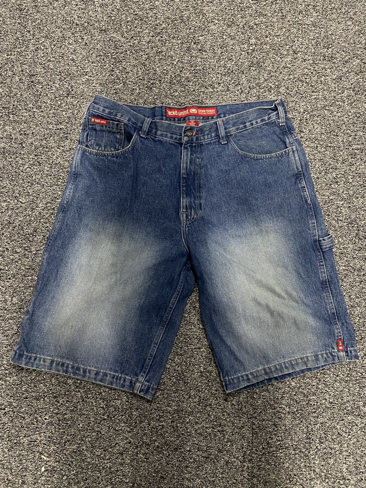 Ecko Unltd. × Vintage Ecko UNLTD Shorts Mens 38 Blue Jean Loose Baggy Skater Y2K Size US 38 / EU 54 - 2 Thumbnail