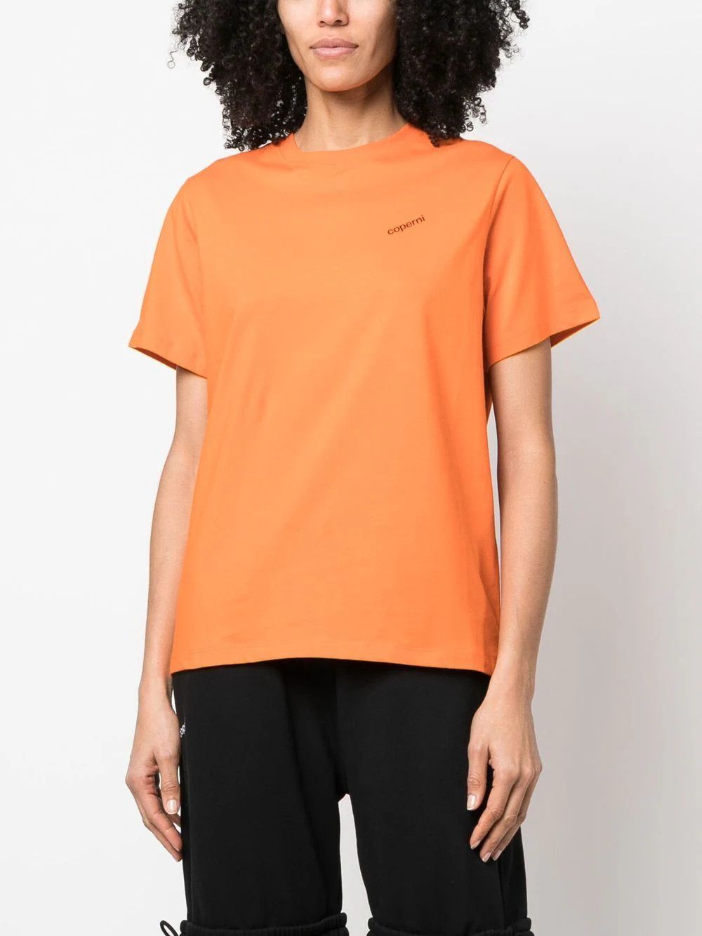 Coperni o1mle0524 Logo Printed T-Shirt in Orange Size XS / US 0-2 / IT 36-38 - 3 Thumbnail