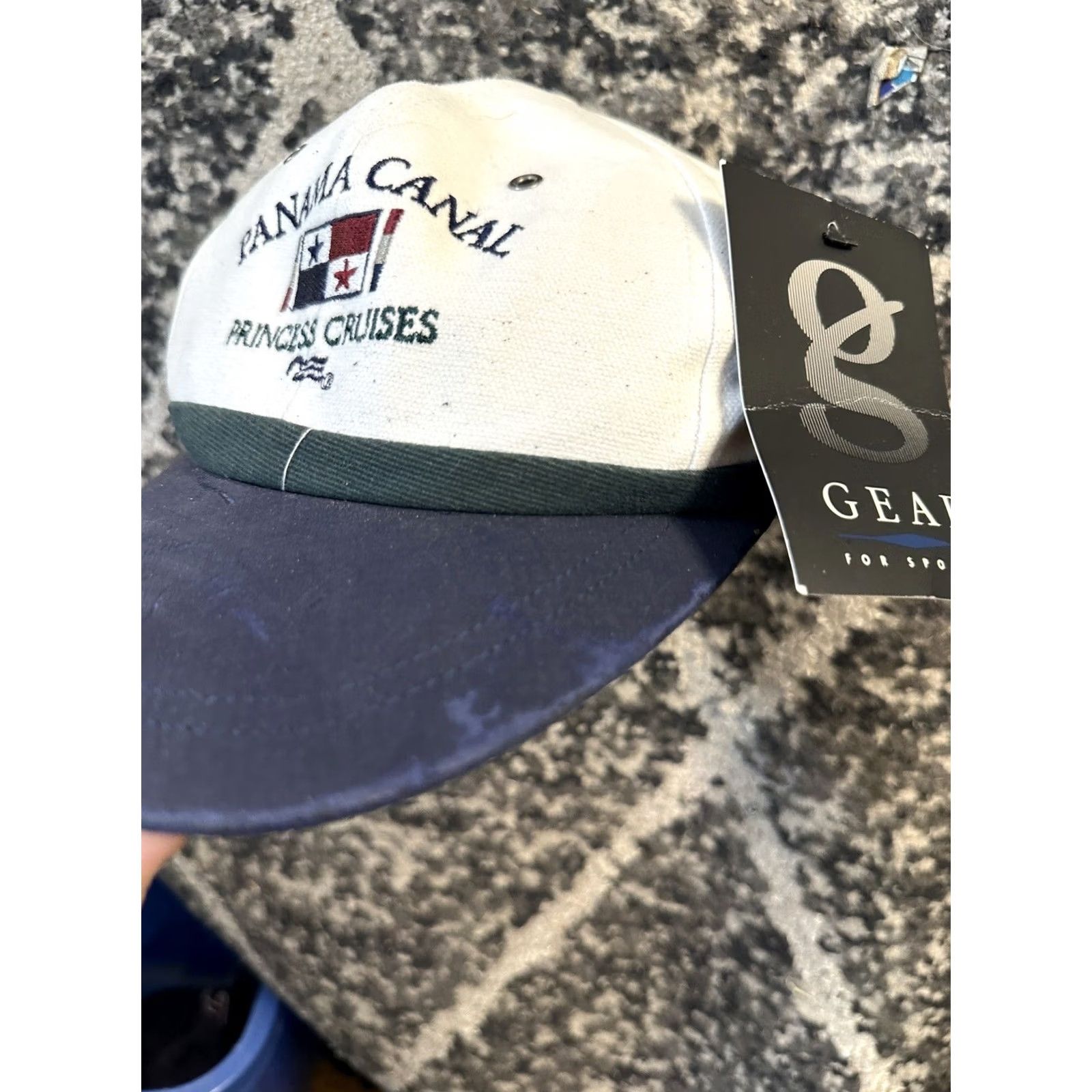 Vintage VINTAGE Panama Canal Hat Adjustable Gear For Sports Blue One Size Mens Size ONE SIZE - 4 Thumbnail