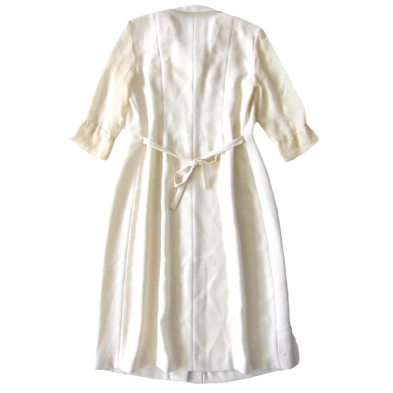 Vintage VINTAGE Cynthia Howie Maggy Boutique Shirt Dress 4/S Ivory Lace Embroidered Button Down Midi Shirt Dress Womens Size S / US 4 / IT 40 - 2 Thumbnail