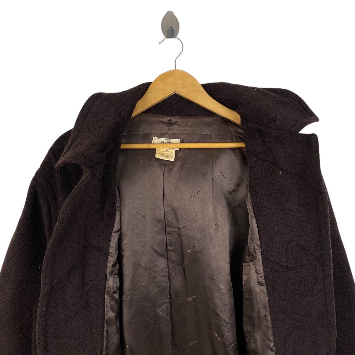 Designer × Hermes HERMES France Designer Toggle Button Wool Duffle Coat Jacket Size US XL / EU 56 / 4 - 8 Thumbnail