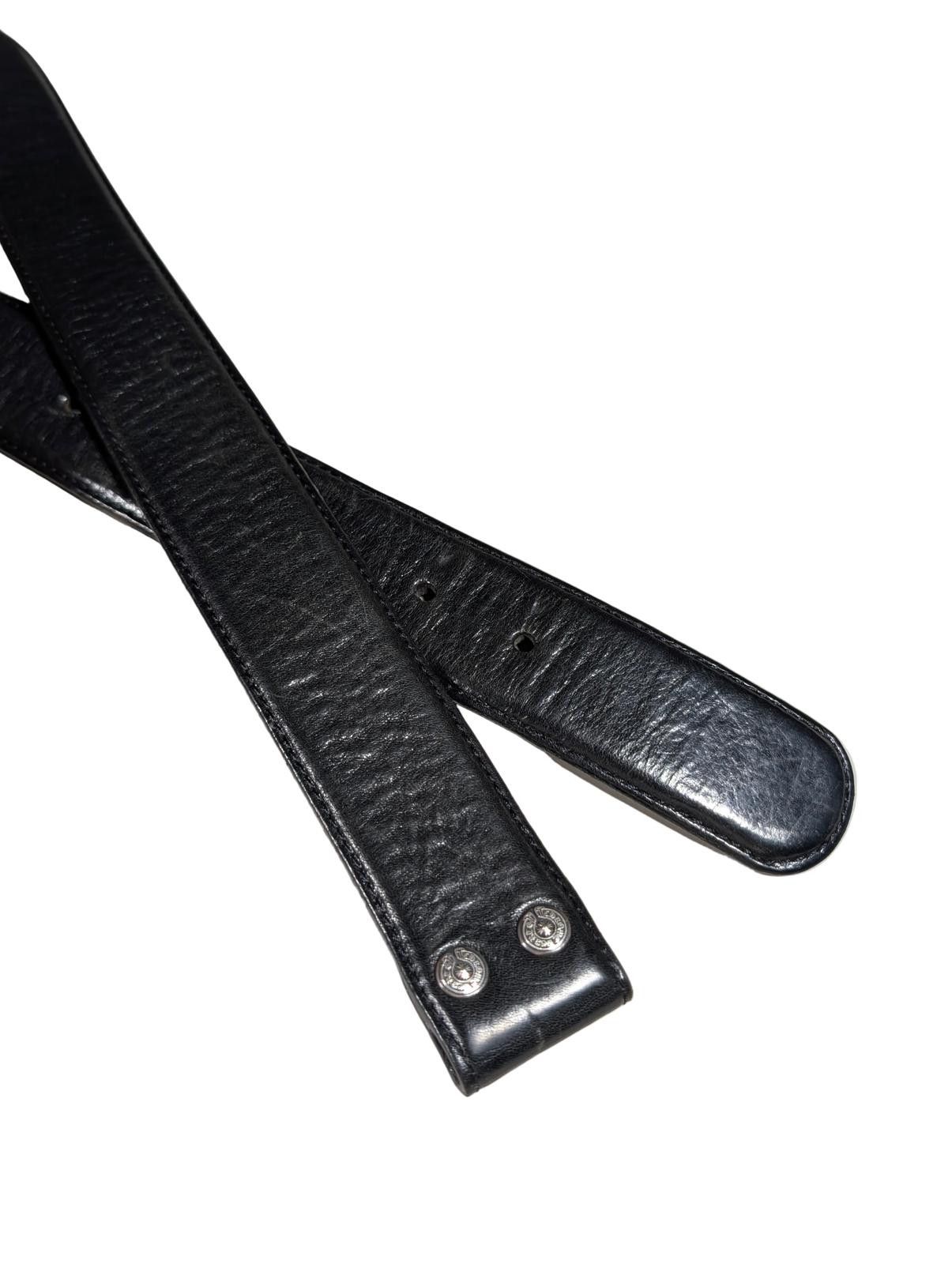Chrome Hearts Black Leather Belt Strap Size 32 - 4 Thumbnail