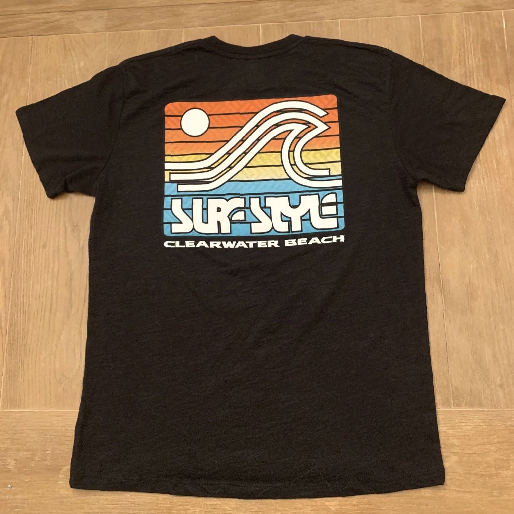 Vintage VINTAGE? Clearwater Beach Florida Surf Style Shirt Mens M Black Turquoise Dot 90s Concert? Size US M / EU 48-50 / 2 - 6 Thumbnail