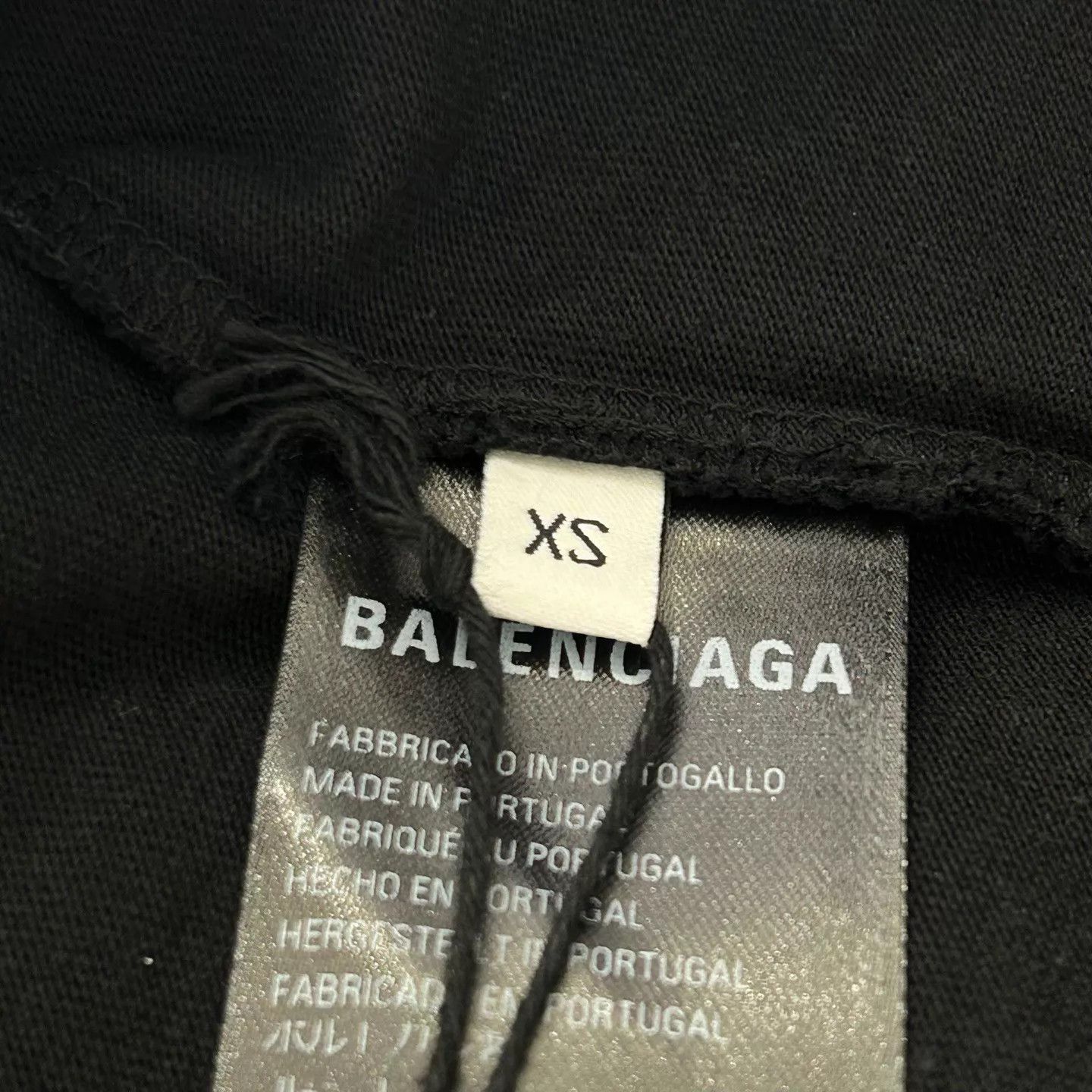 Balenciaga Balenciaga Logo Print Black Short Sleeve T-shirt XS Size XS / US 0-2 / IT 36-38 - 5 Thumbnail