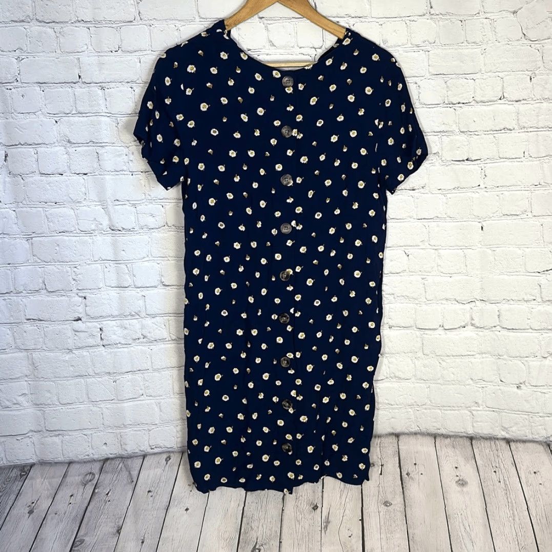Madewell MADewell Button-Back Easy Dress in Daisy Dots Style AB331 Midi Dress Women S Multicolor Slip Dress Daisy Buttons Back Size S / US 4 / IT 40 - 4 Thumbnail