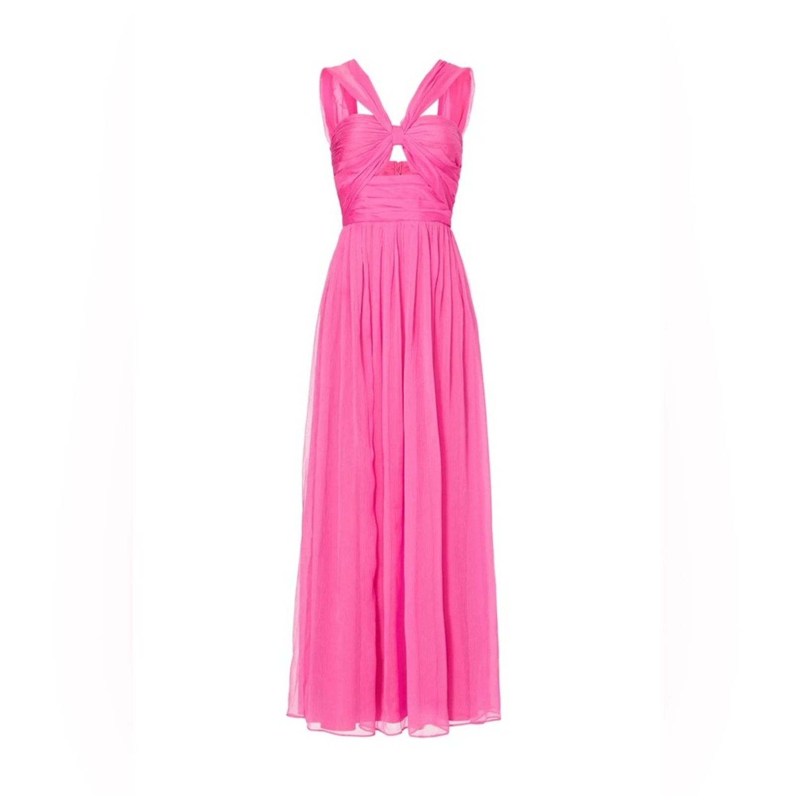 Adam Lippes Adam Lippes Size 14 Hot Pink Knot Front MaxiGown Dress Size XL / US 12-14 / IT 48-50 - 5 Thumbnail