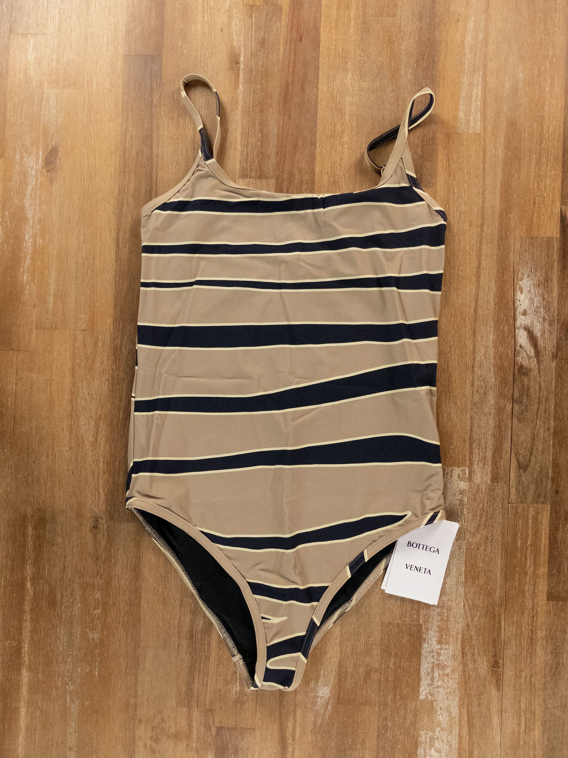 Bottega Veneta BOTTEGA VENETA beige animal print swimsuit Size Medium 6 US Size 28" / US 6 / IT 42 - 2 Thumbnail