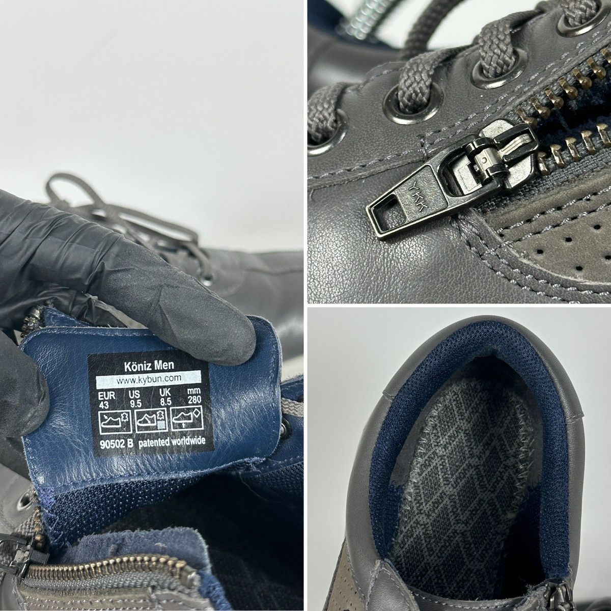 Kybun Kybun Gray Leather Orthopedic Comfort Sneakers Size US 9.5 / EU 42-43 - 25 Thumbnail