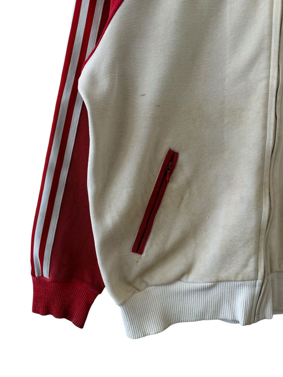 Adidas Vintage 80s adidas Red/White Tracktop Size US L / EU 52-54 / 3 - 5 Thumbnail