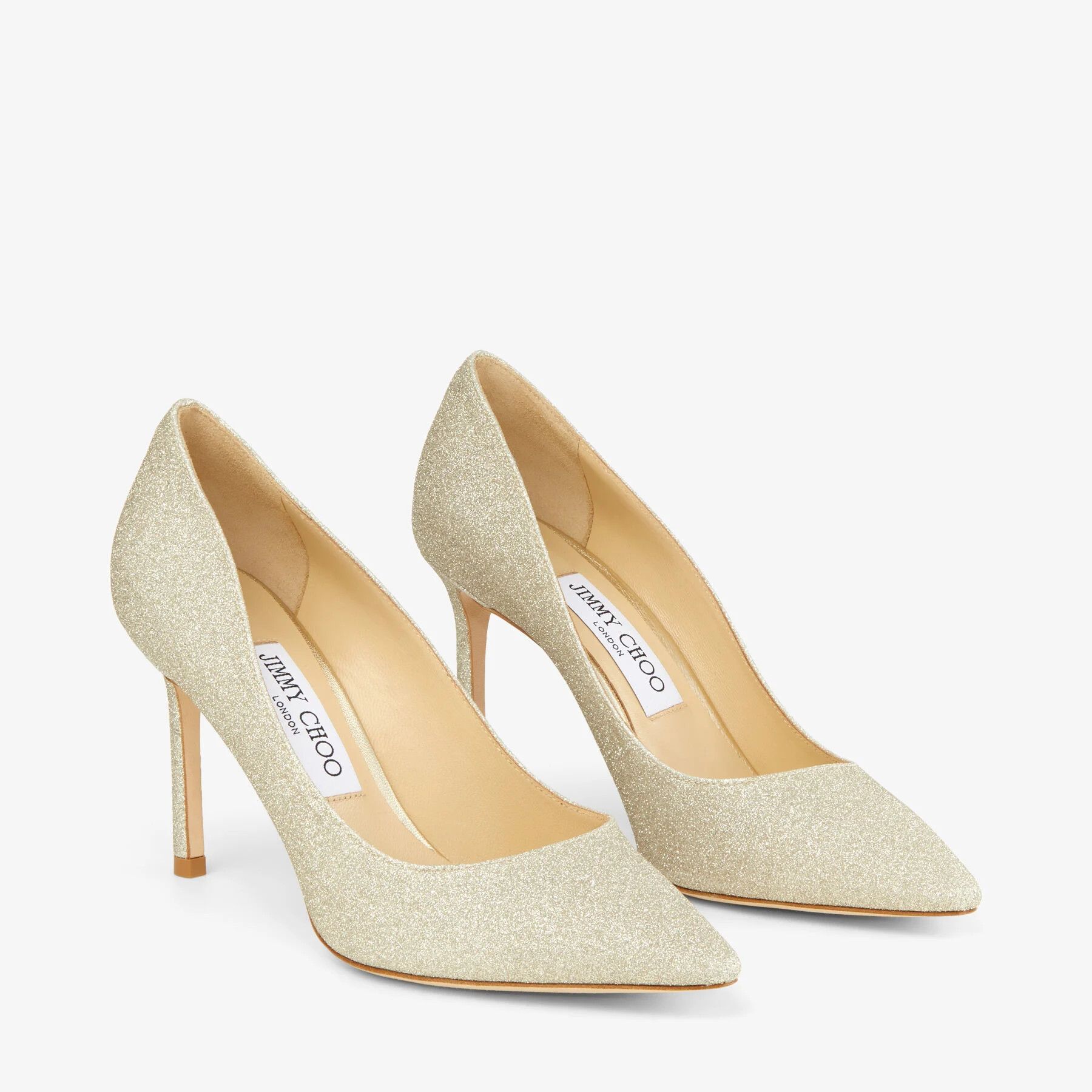 o1s22i1n1024 Romy 85 Dusty Glitter Pumps in Silver