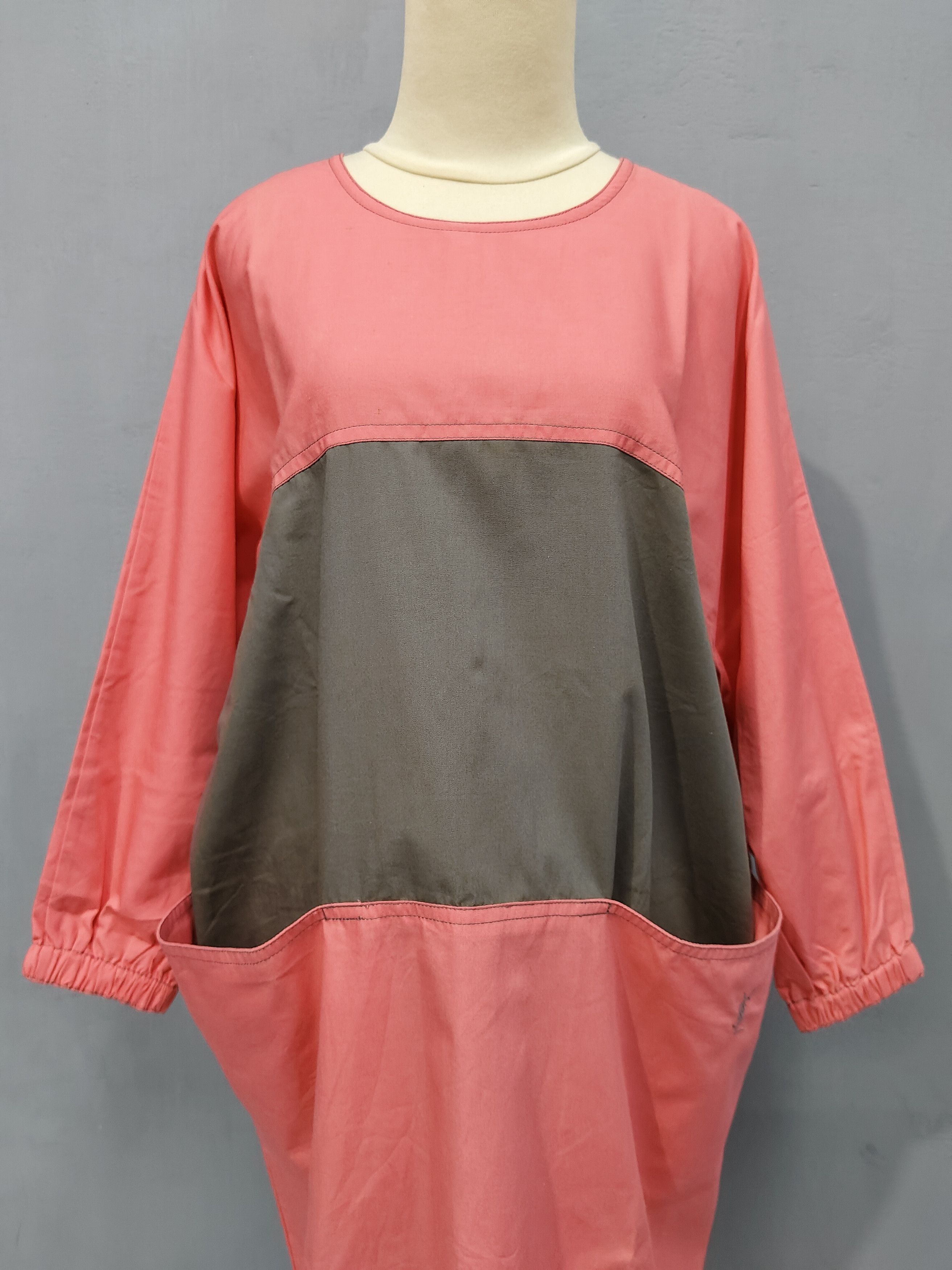 Yves Saint Laurent 80s YSL- Tabliers Archive Oversized Smock Utility Silhouette Size L / US 10 / IT 46 - 2 Thumbnail