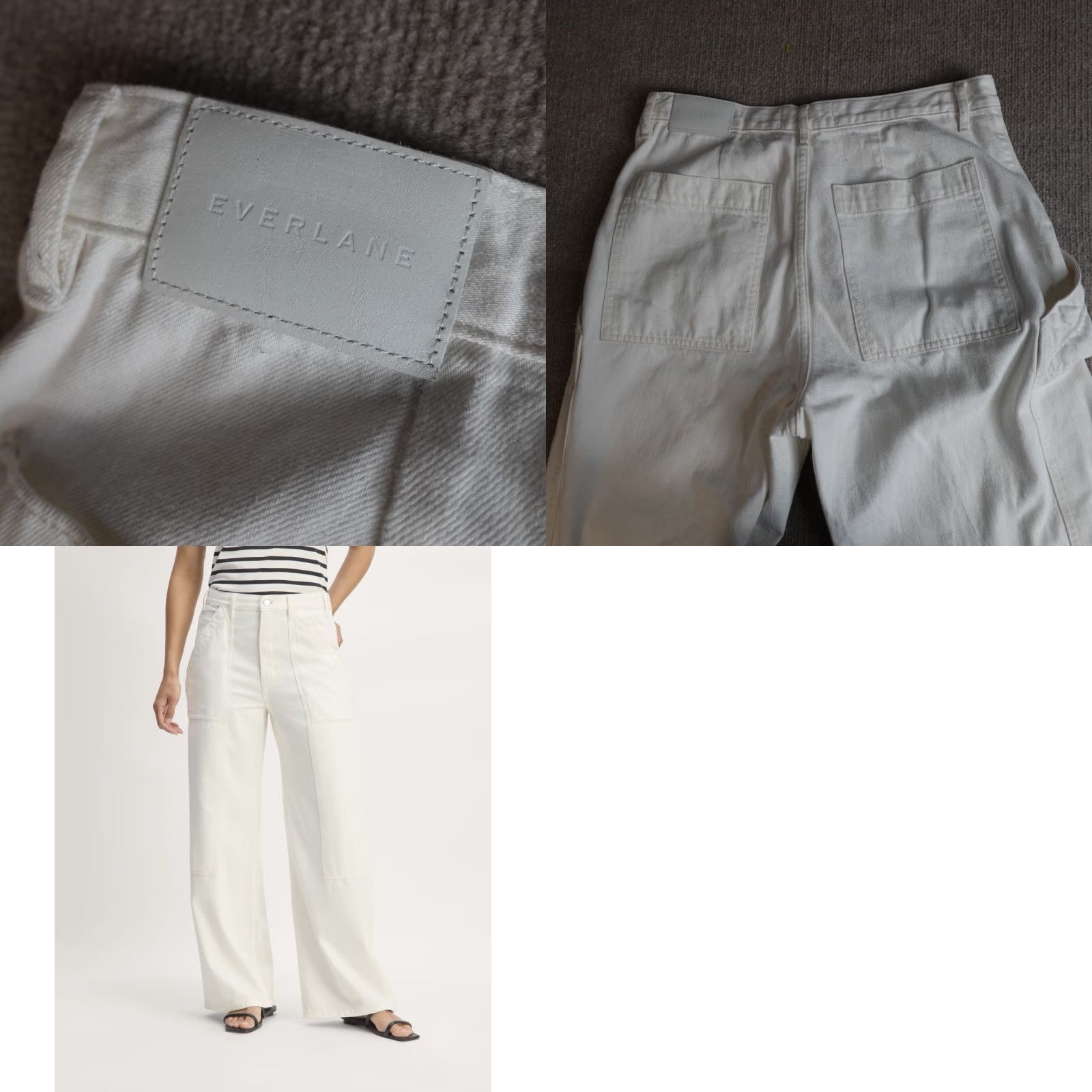 Everlane Everlane Jeans 30 Ivory Ecru Wide-Leg Regular 5-Pocket Denim Cotton Lyocell High Rise Womens Boys Mens Girls Size 30" / US 8 / IT 44 - 9 Thumbnail