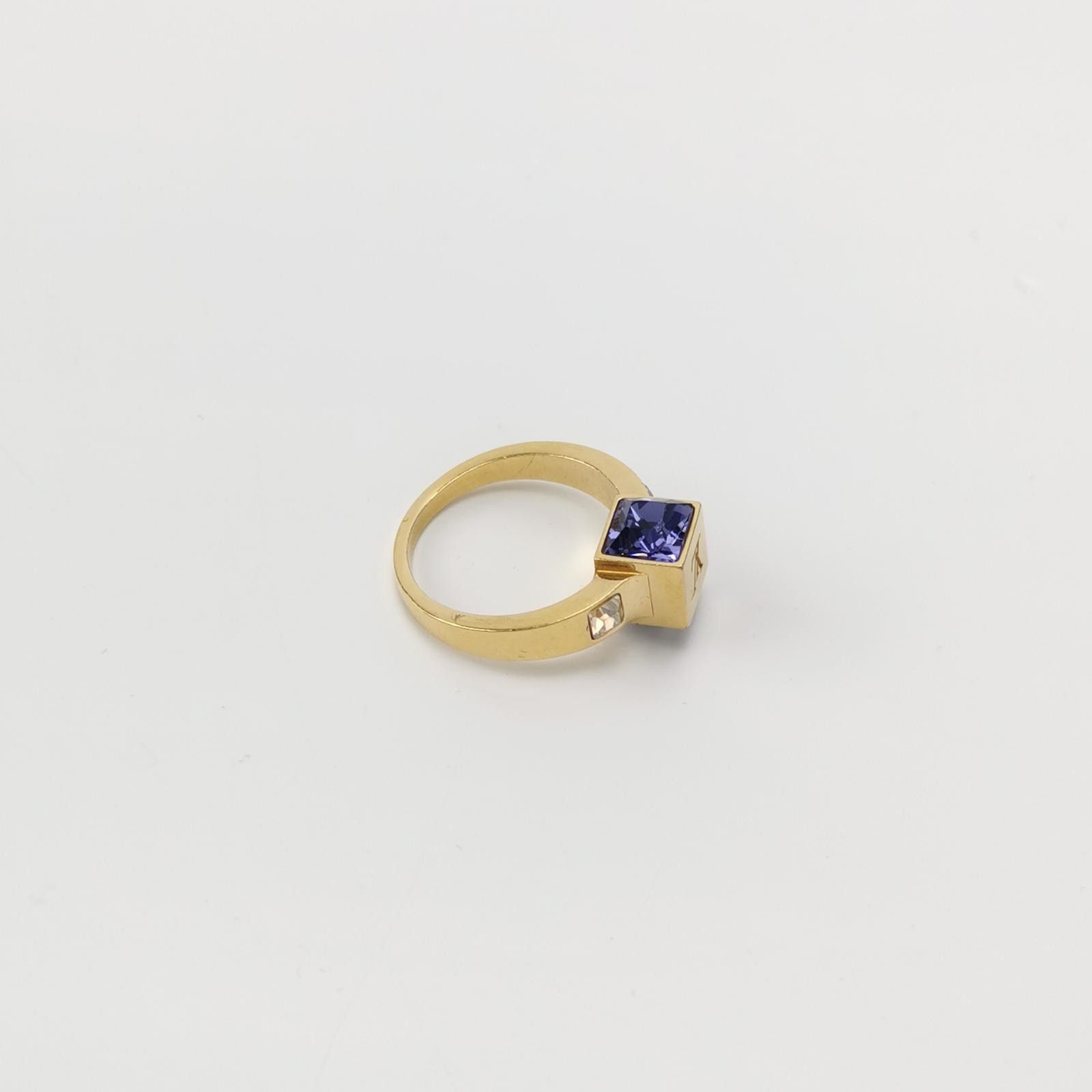 Louis Vuitton Louis Vuitton (LV) Crystal 3D LV Logo Ring Size 14 -z2505 Size ONE SIZE - 6 Thumbnail
