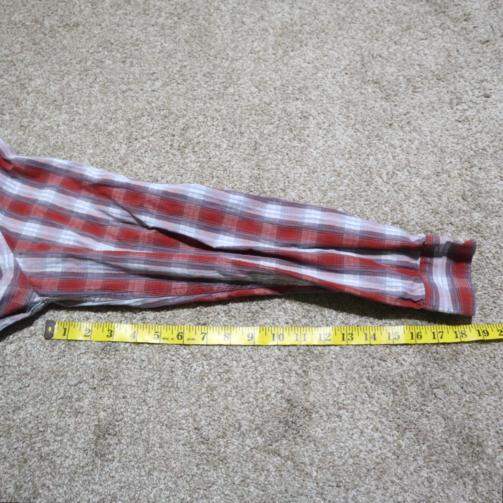 Vintage Saddlebred Shirt Button-Up Long Sleeve Adults M Red Plaid 1888 American Style Classic Fit with Pockets Men Size US M / EU 48-50 / 2 - 7 Thumbnail