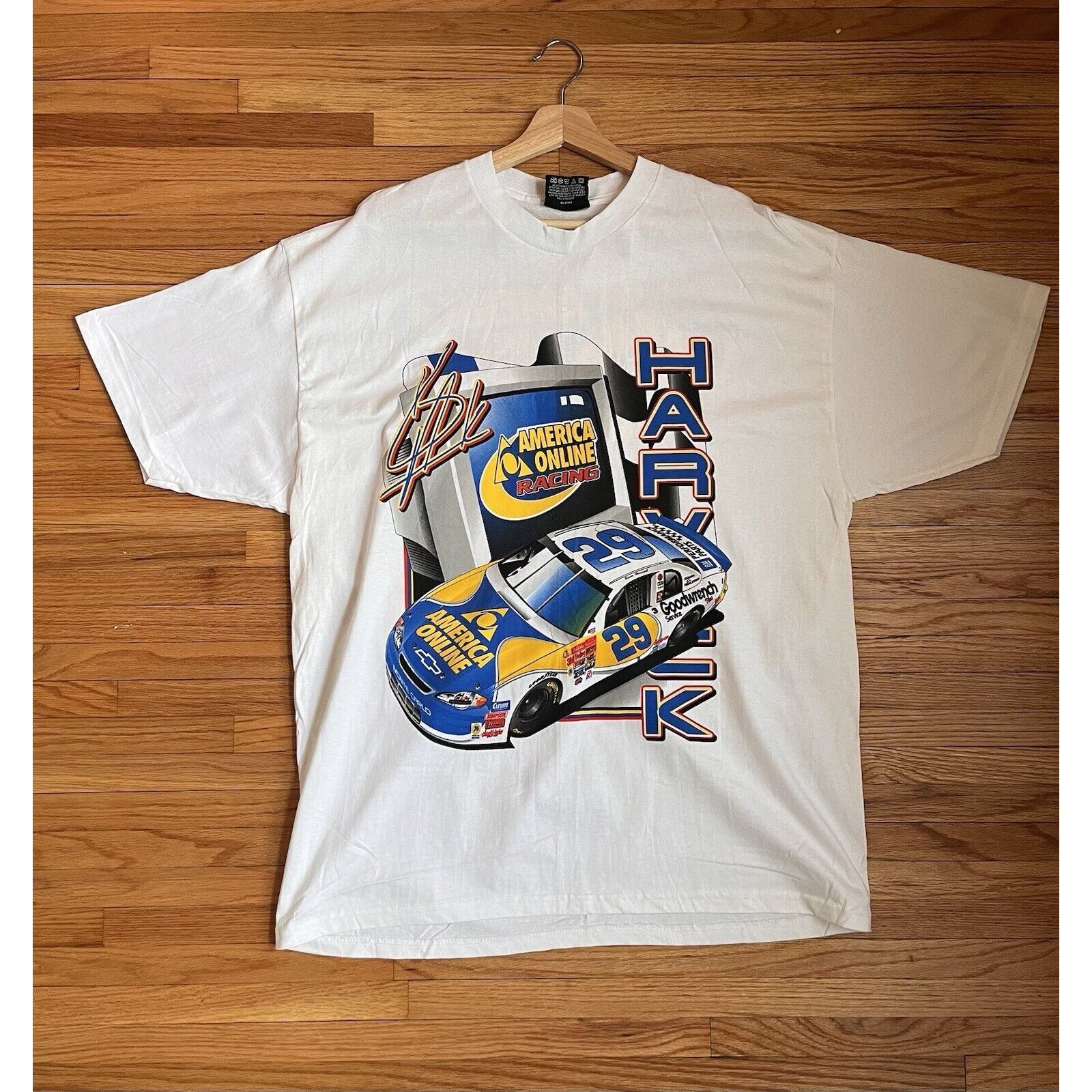 NASCAR NEW VINTAGE NASCAR KEVIN HARVICK 29 CHEVY RACING TEE SIZE L Size US L / EU 52-54 / 3 - 2 Thumbnail