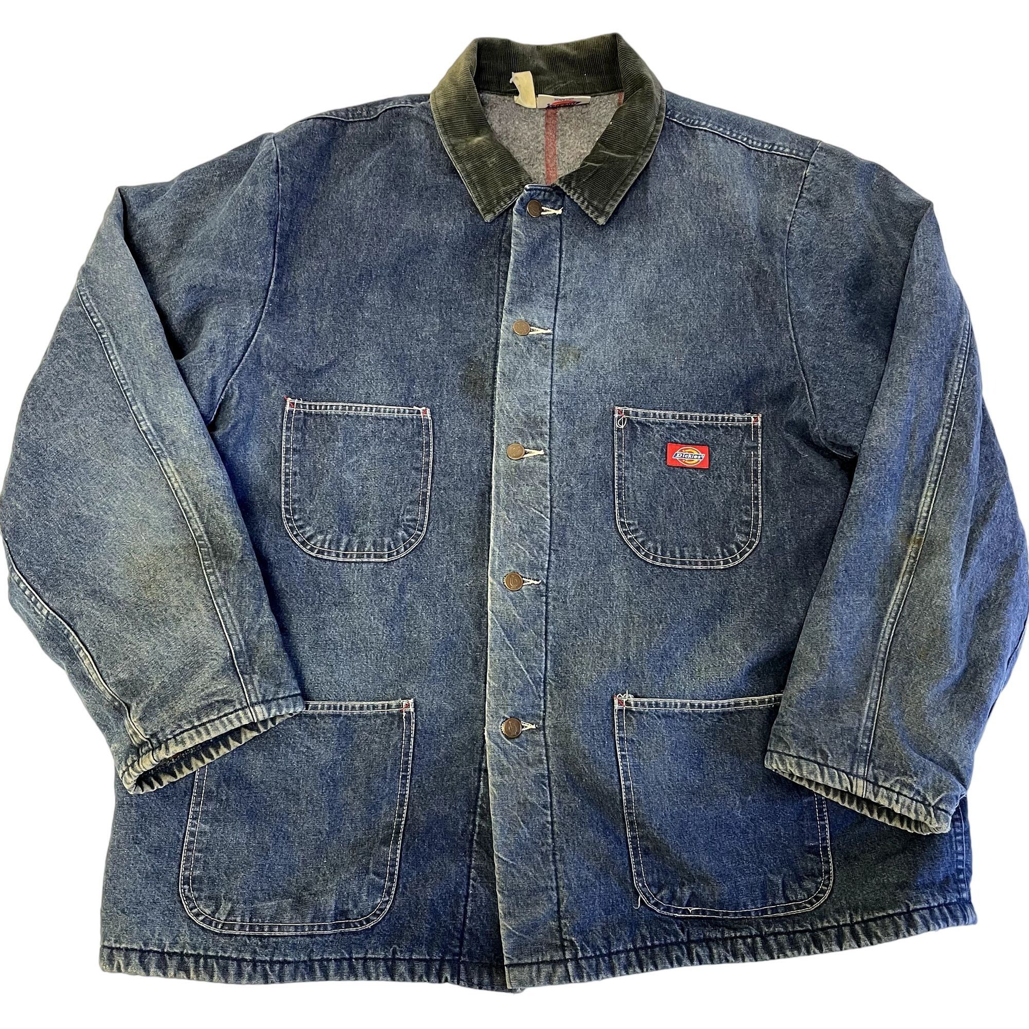 Dickies Mens Size Large Blanket Lined Denim Chore shops Barn Jacket Coat Vintage NJ