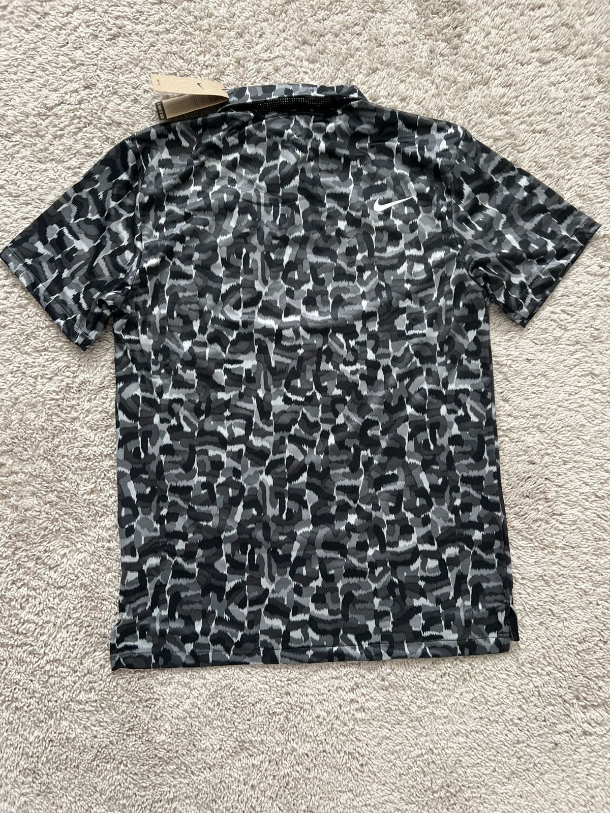 Nike Nike Tour Dri-Fit Golf Polo Black Gray Printed Size US S / EU 44-46 / 1 - 9 Thumbnail
