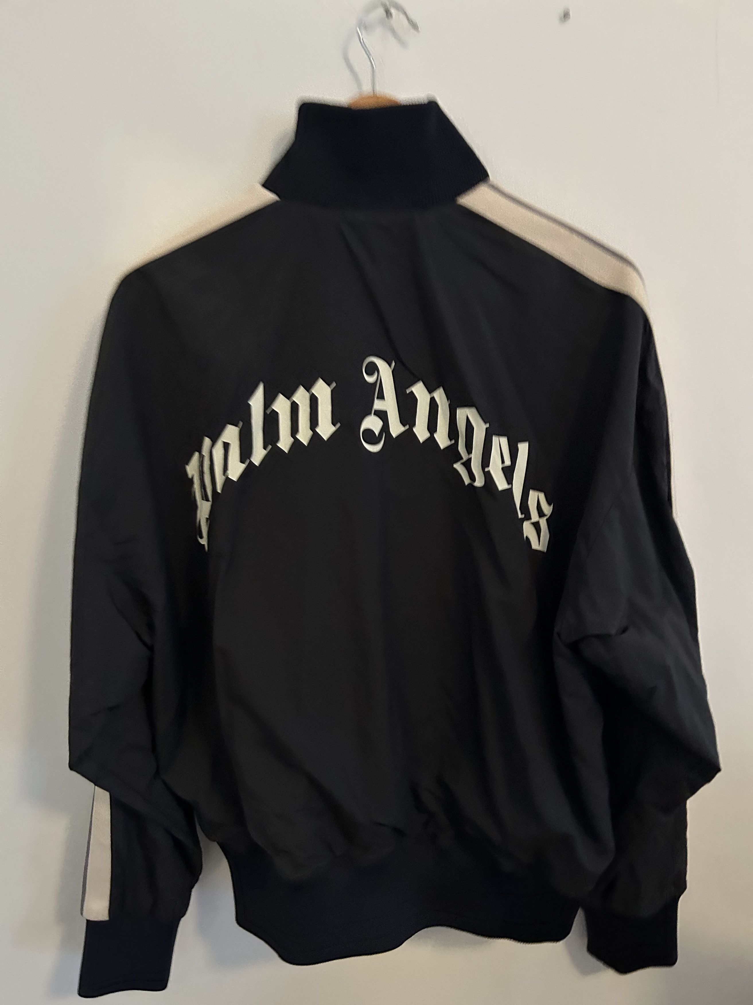 Palm Angels Palm Angels Curved Logo Wr Nylon Track Jacket Navy Blue Size US M / EU 48-50 / 2 - 1 Thumbnail