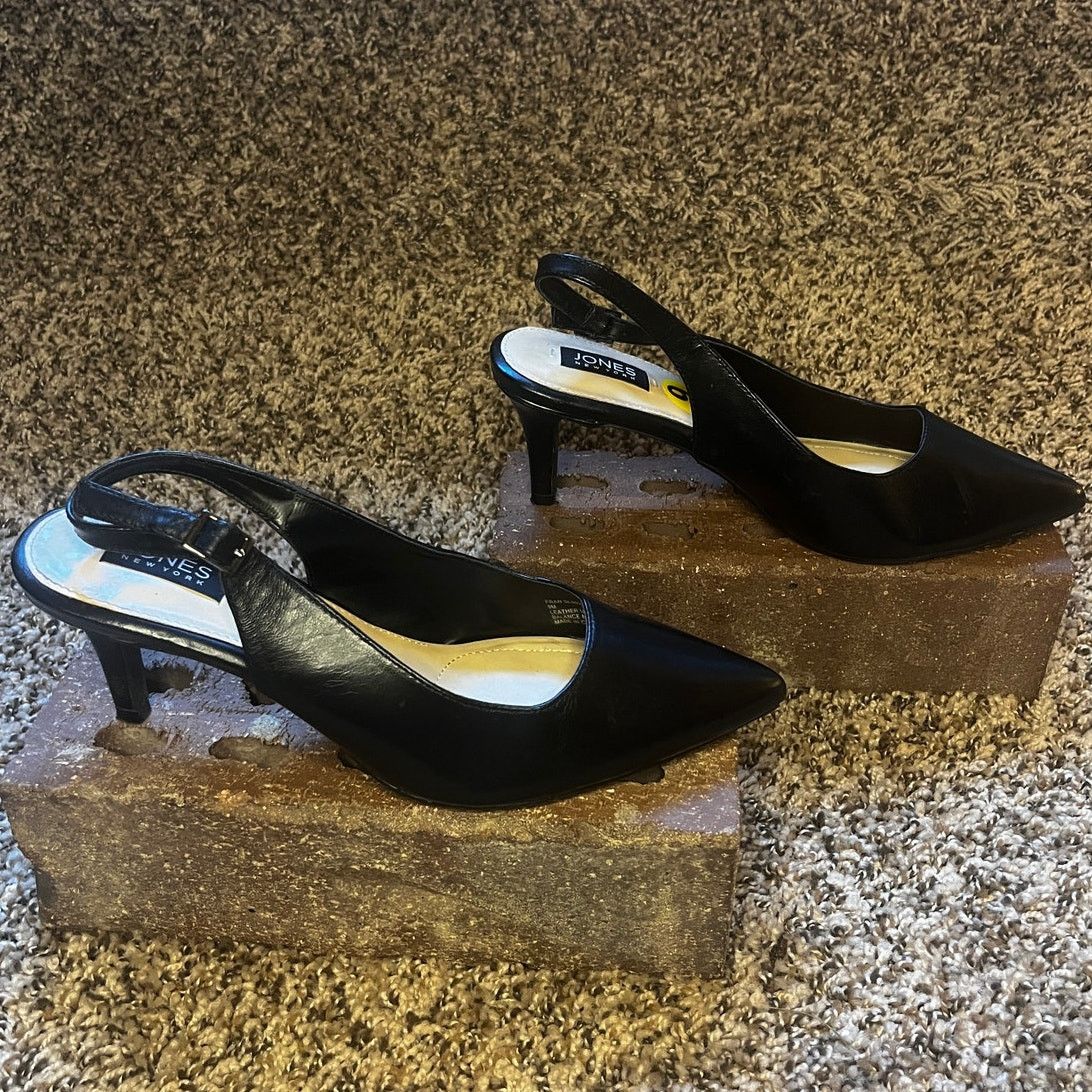 Jones New York Jones New York Pointy Stilettos Slingback Pump Shoes Black 9 Size US 9 / IT 39 - 2 Thumbnail