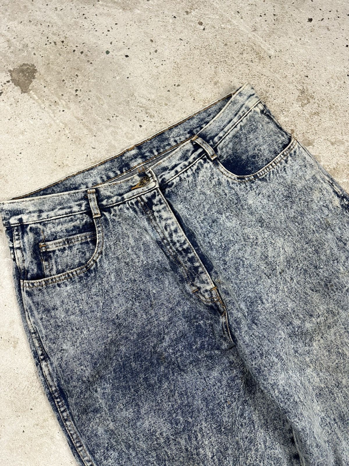JNCO × Vintage Vintage 90s Acid Washed Blue Denim Pants Embroidery Sneakers Size US 34 / EU 50 - 9 Thumbnail