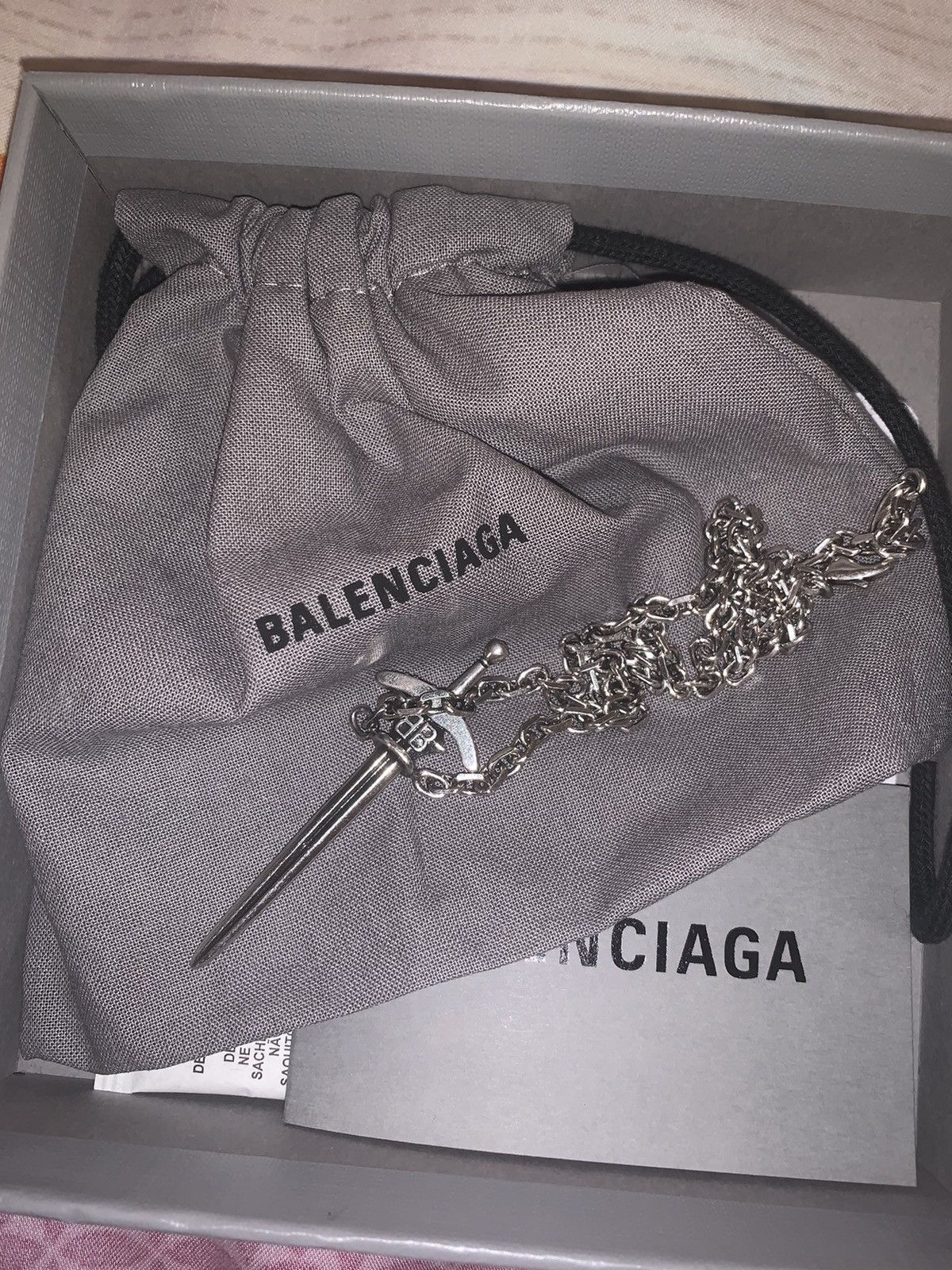 国内即発+BALENCIAGA＋Goth Sword ネックレス BALENCIAGA] GOTH SWORDネックレス