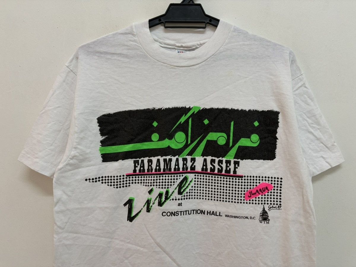 Band Tees 80s 1989 FARAMARZ ASSEF PERSIAN IRANIAN POP STAR CONCERT TEE Size US L / EU 52-54 / 3 - 3 Thumbnail