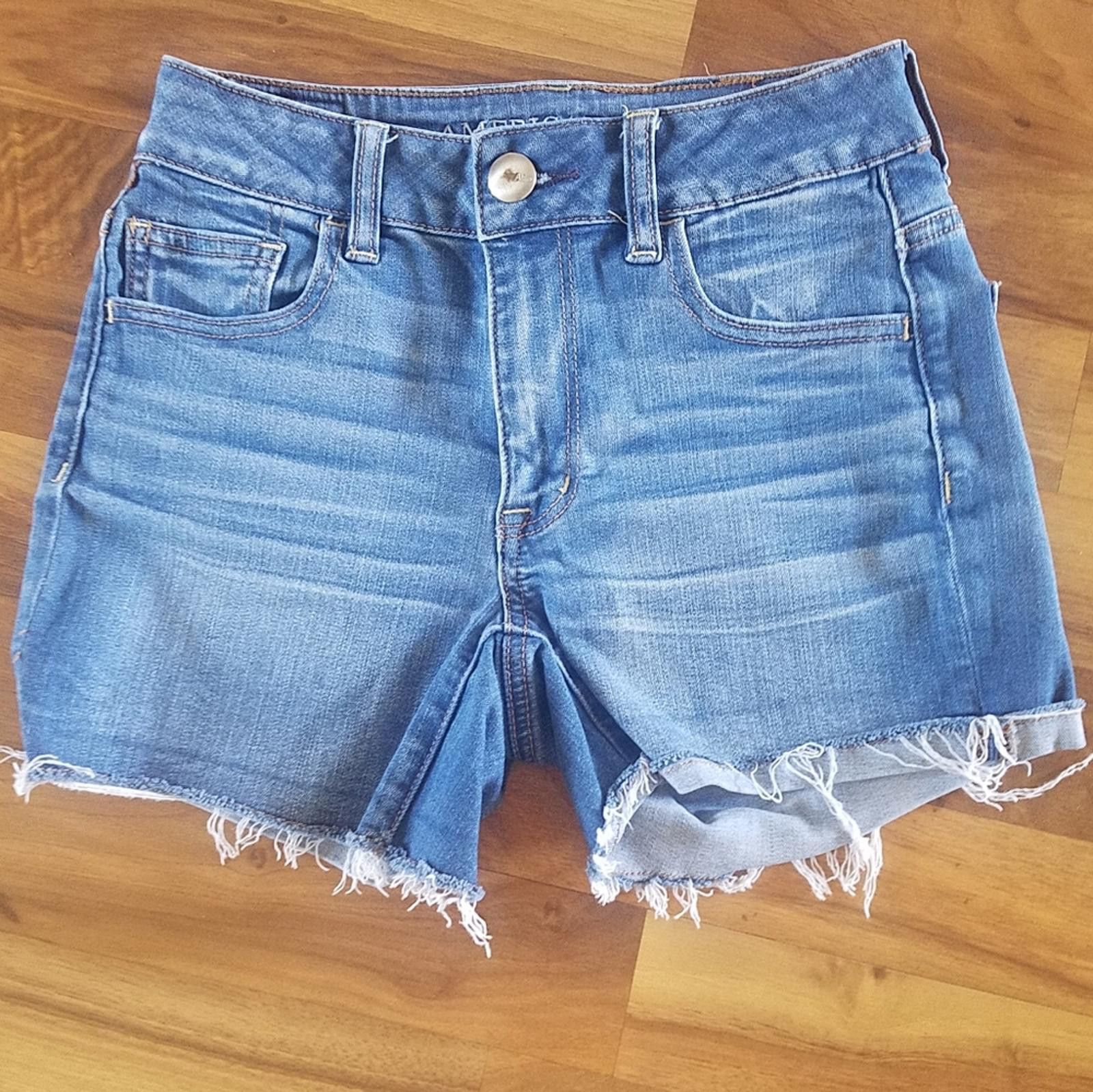 Designer American Eagle Hi Rise Shorts Size 0 Size 25" / US 0 / IT 36 - 1 Thumbnail