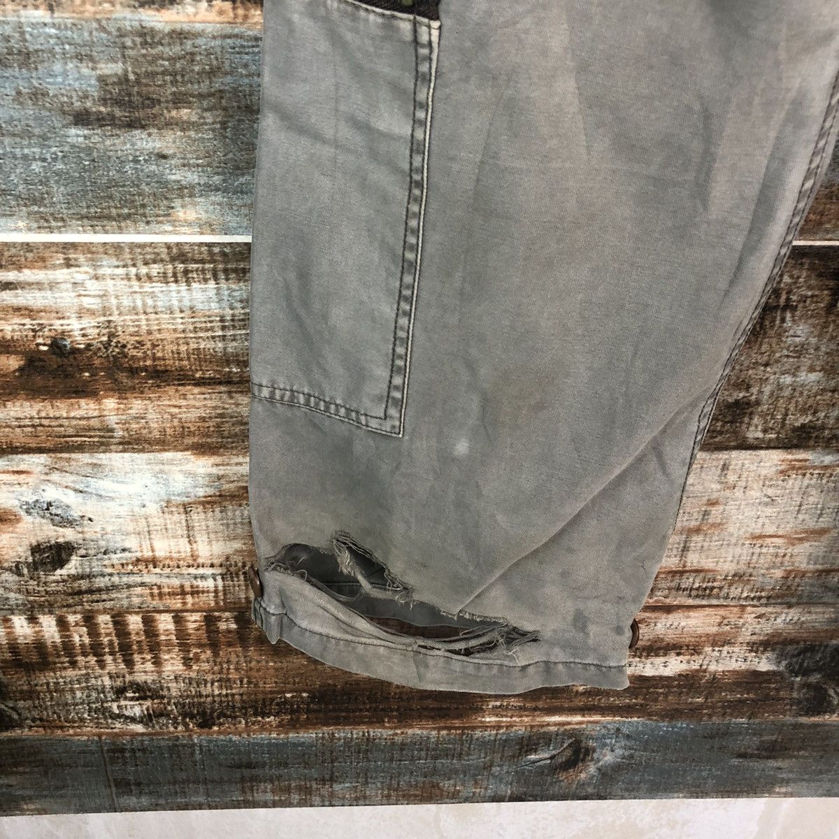 Japanese Brand DL Rescue World Gray Cargo Multipocket Pants #C666 Size US 27 - 20 Thumbnail