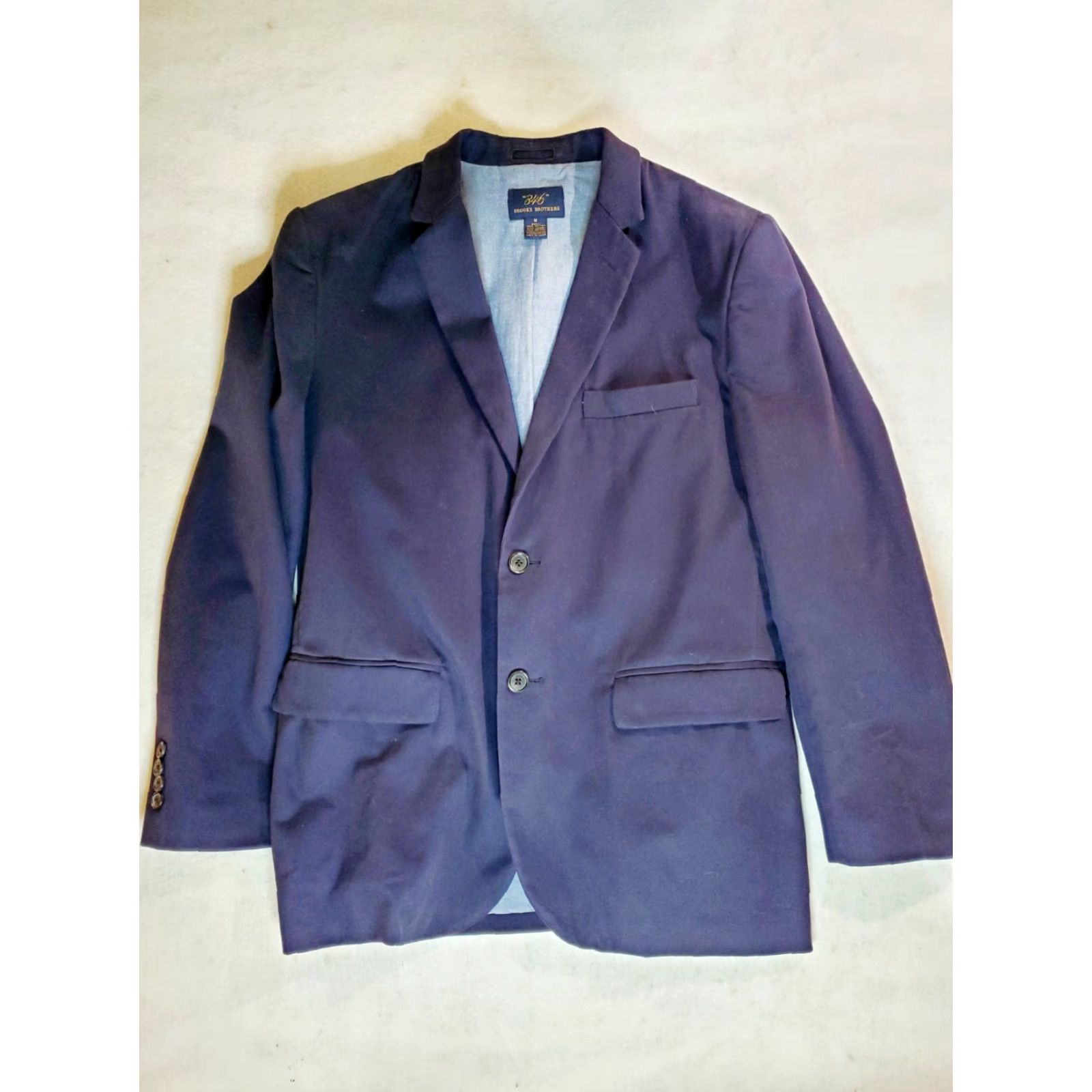 Brooks Brothers Brooks Brothers Signature 346 Fit 100% Cotton Blue Sport Coat Mens Size Medium Jacket Coat Size US M / EU 48-50 / 2 - 2 Thumbnail