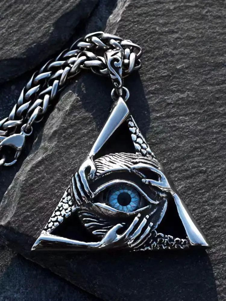 Designer × Japanese Brand × Vintage Vintage Hip Hop Omniscient Eye Necklace Size ONE SIZE - 1 Thumbnail