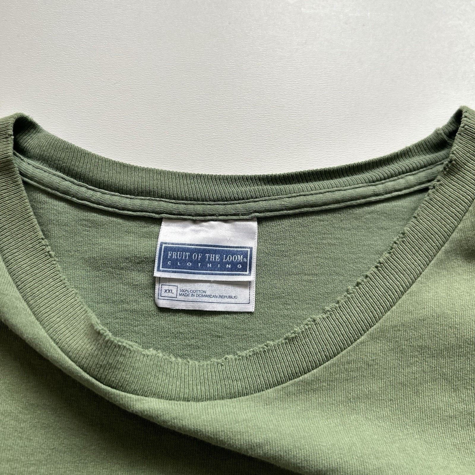 Fruit Of The Loom Vintage Sun Faded Green Blank T Shirt 2XL Fruit Of The Loom Size US XXL / EU 58 / 5 - 3 Thumbnail