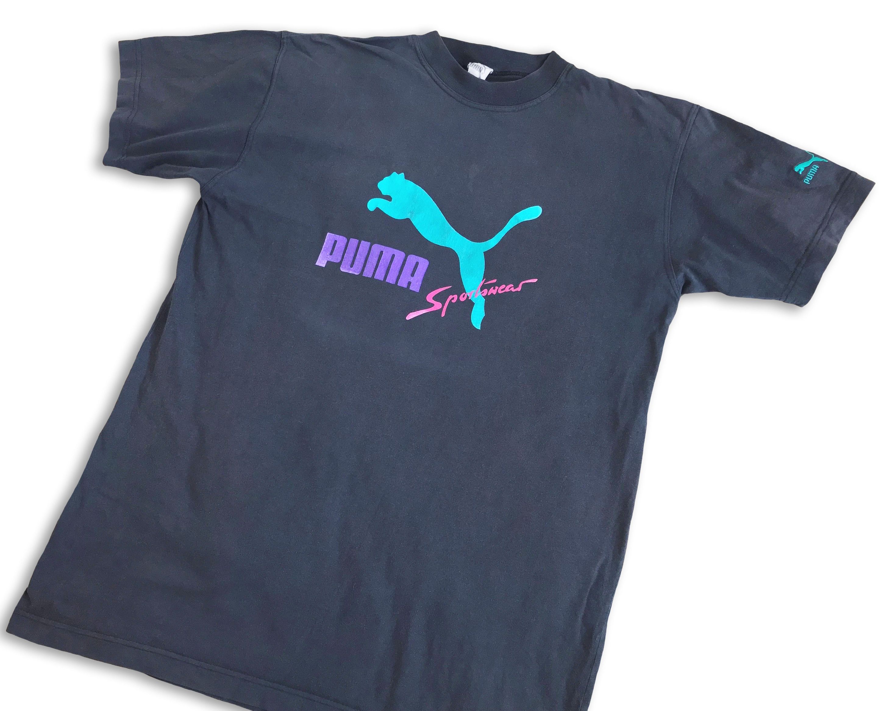 Puma Vintage 80s 90s PUMA SPORT T shirt Faded Tee / Medium Size US M / EU 48-50 / 2 - 6 Thumbnail