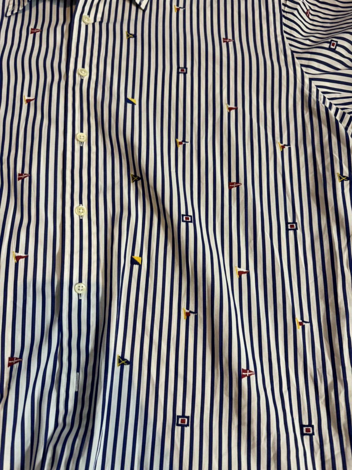 Polo Ralph Lauren Ralph Lauren Yacht Boat Shirt Sz XXL Navy White Mens Size US XXL / EU 58 / 5 - 2 Thumbnail