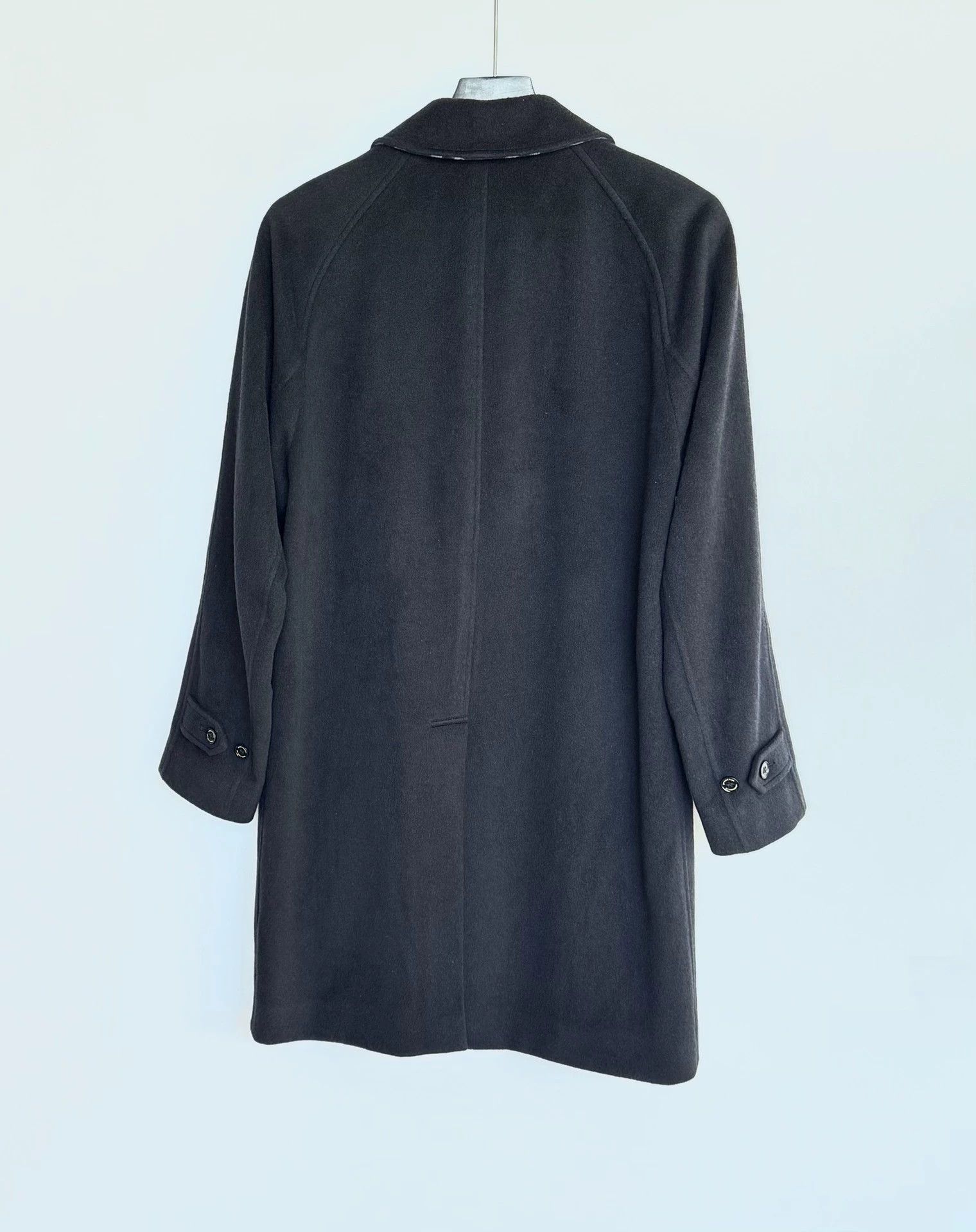 Burberry Burberry 100% Cashmere Balmacaan Coat - 44 - Navy Size US S / EU 44-46 / 1 - 3 Thumbnail